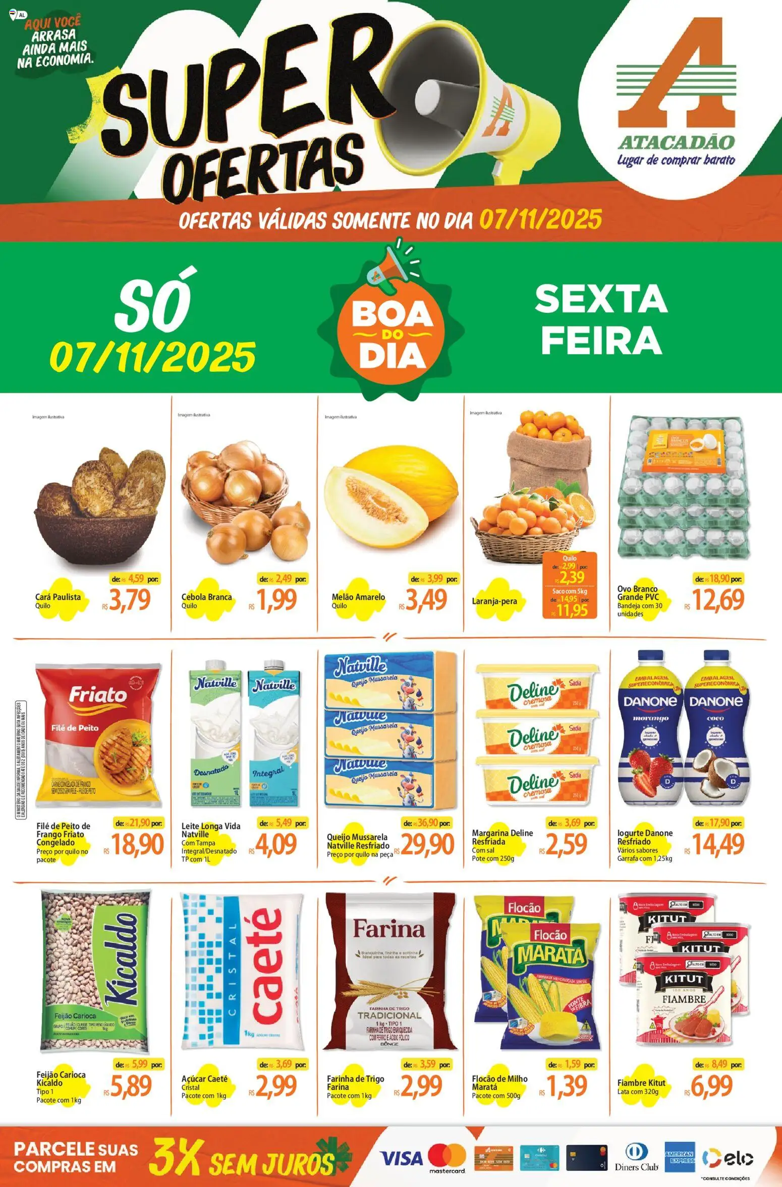 Pré-Visualização do folheto "Ofertas - AL" da loja Atacadão válido a partir de 07/11/2025