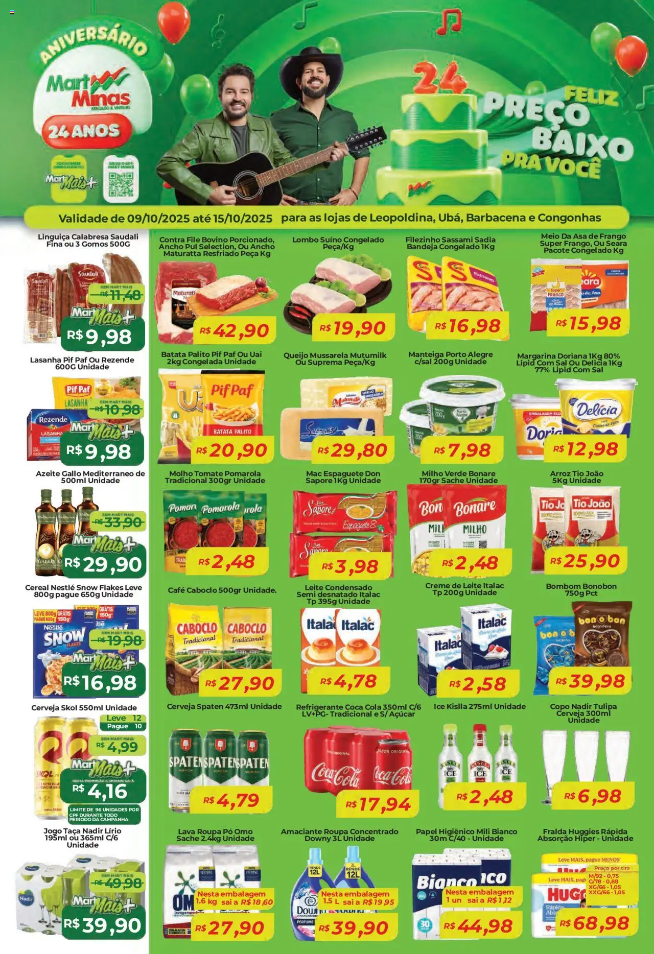 Mart Minas folheto "Ofertas da semana" válido a partir de 09/10/2025 - número de página 1