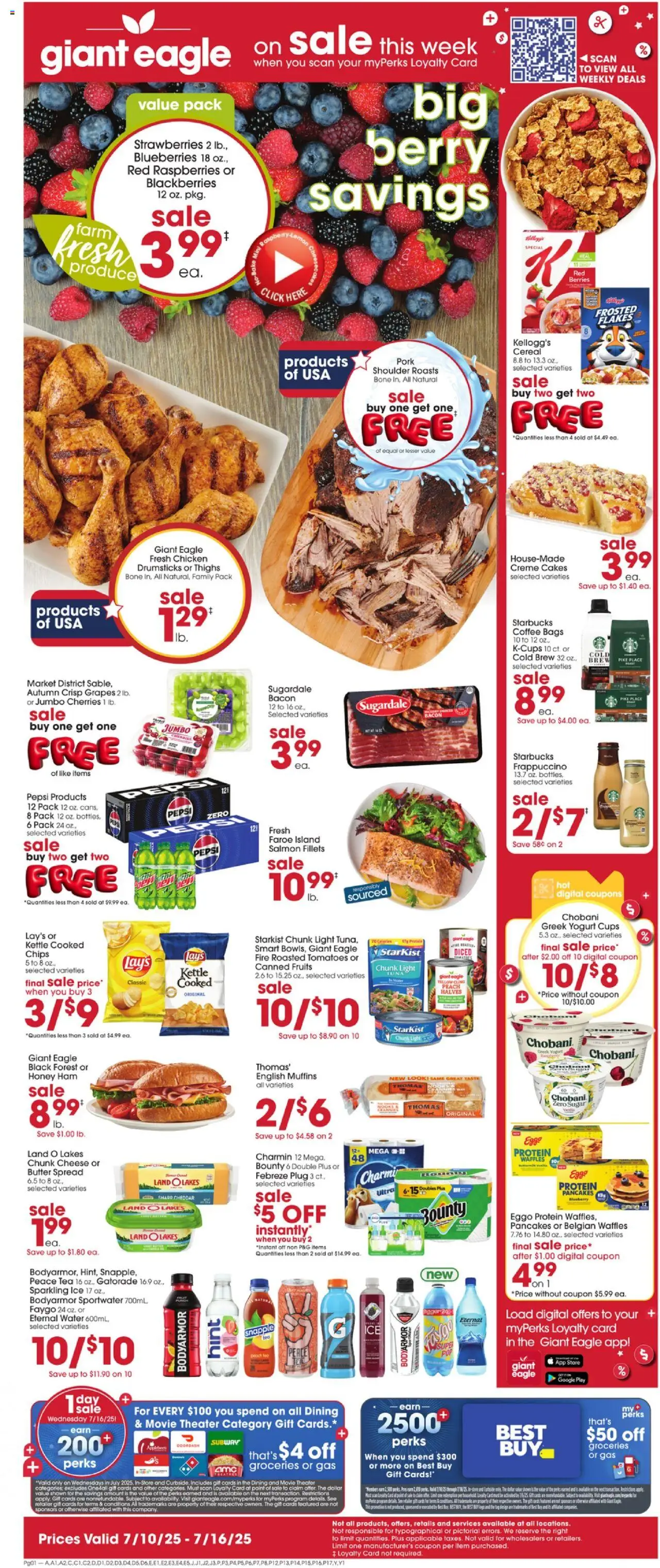 Giant Eagle Weekly Ad from 07/10/2025 - Flyer - Page number 1