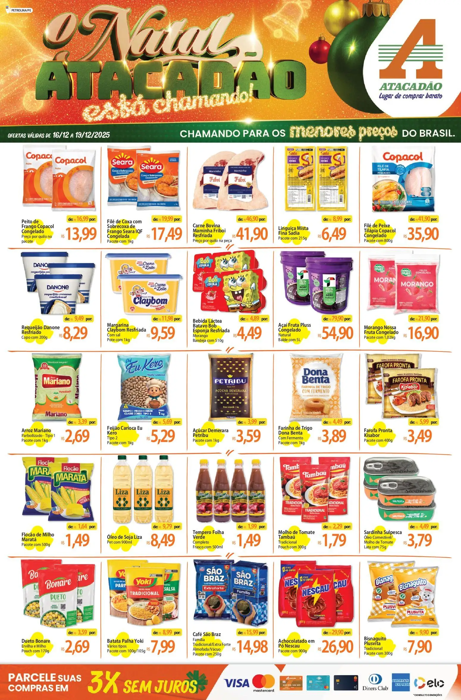 Pré-Visualização do folheto "Ofertas - PE" da loja Atacadão válido a partir de 16/12/2025