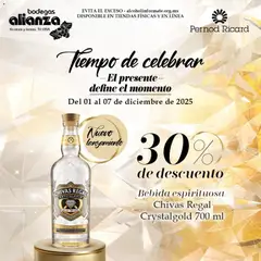 Vista previa las ofertas de la tienda Bodegas Alianza - Catálogo Chivas Regal Crystalgold desde el 01/12/2025 