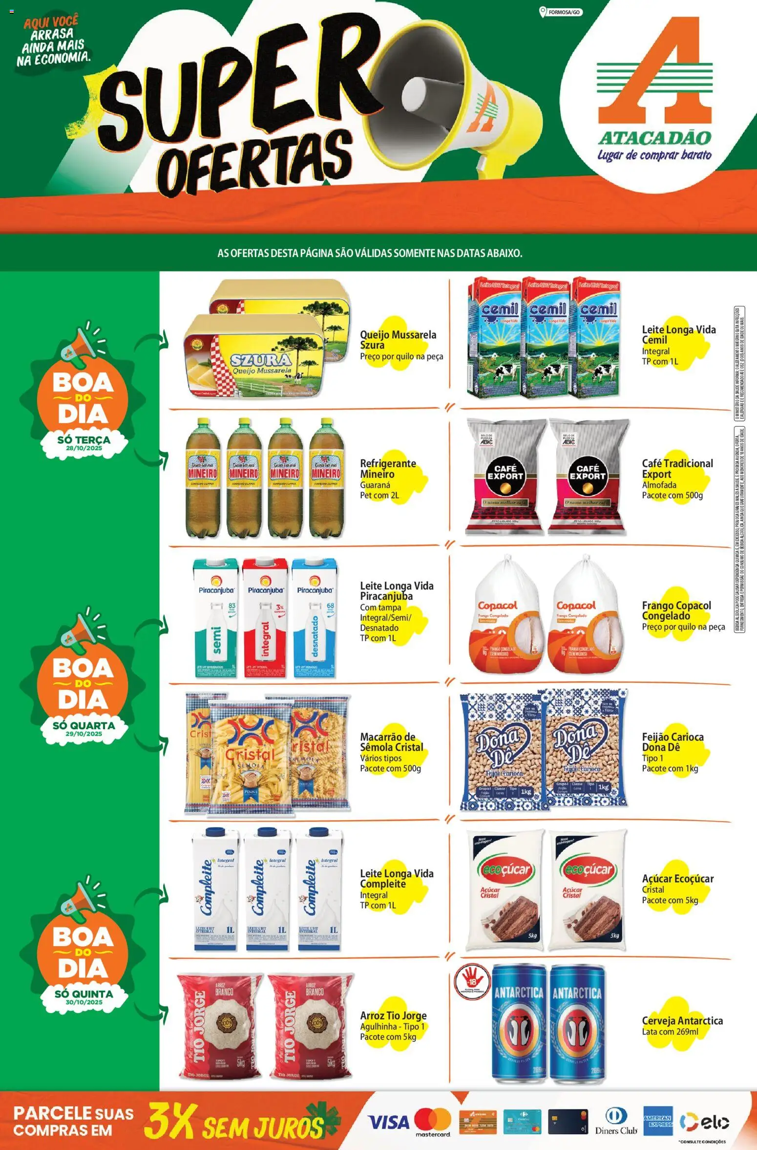 Pré-Visualização do folheto "Ofertas - GO" da loja Atacadão válido a partir de 28/10/2025