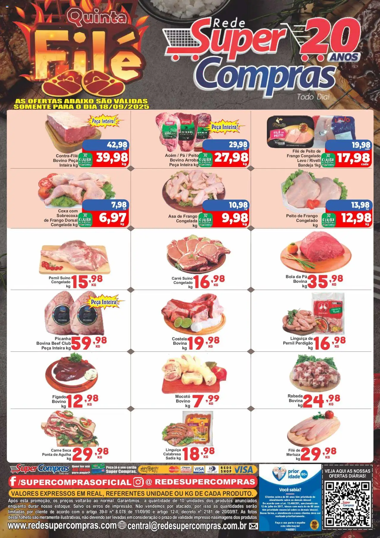 Rede Super Compras folheto "Ofertas do Dia" válido a partir de 18/09/2025 - número de página 1