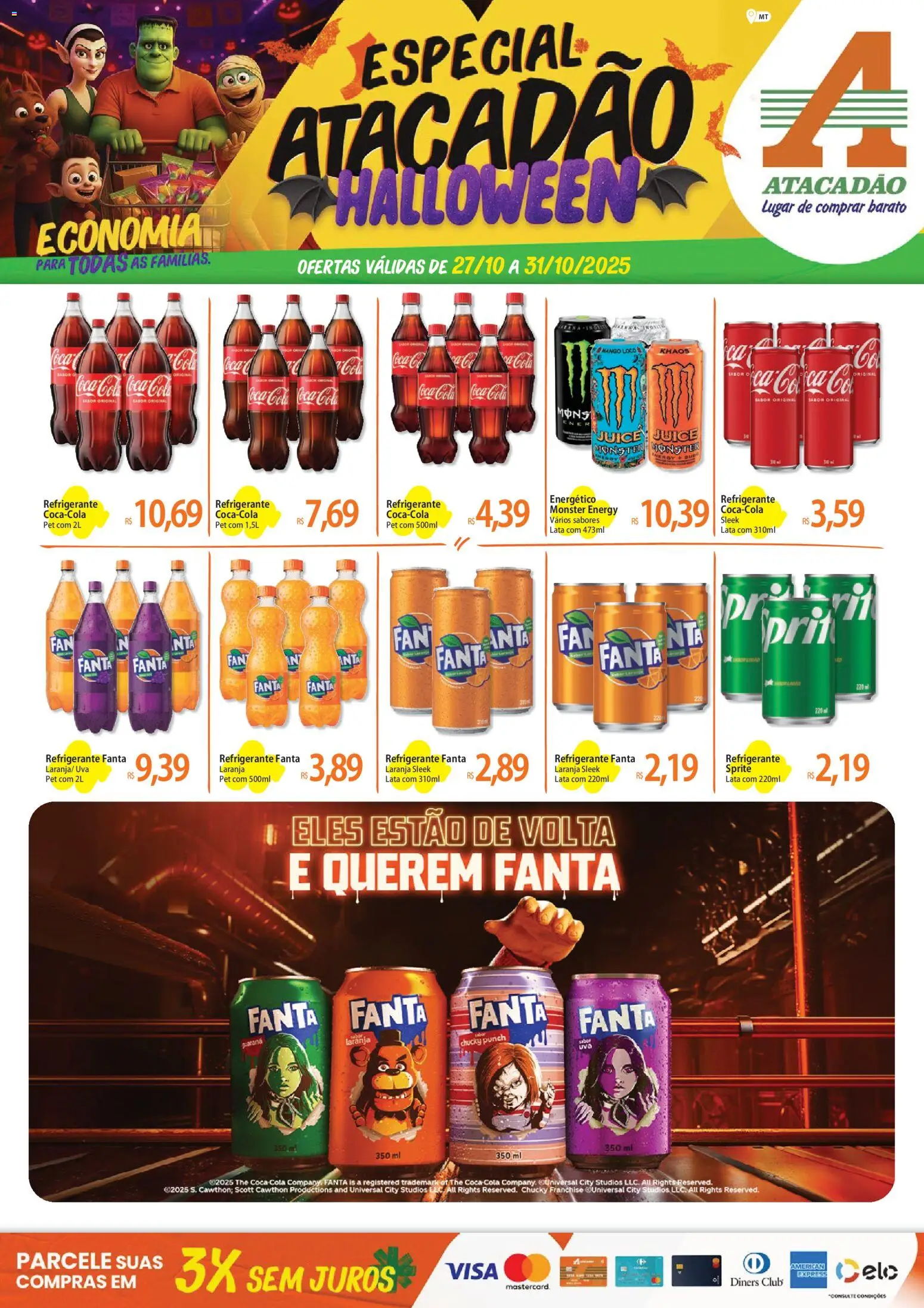 Pré-Visualização do folheto "Ofertas - MT" da loja Atacadão válido a partir de 27/10/2025