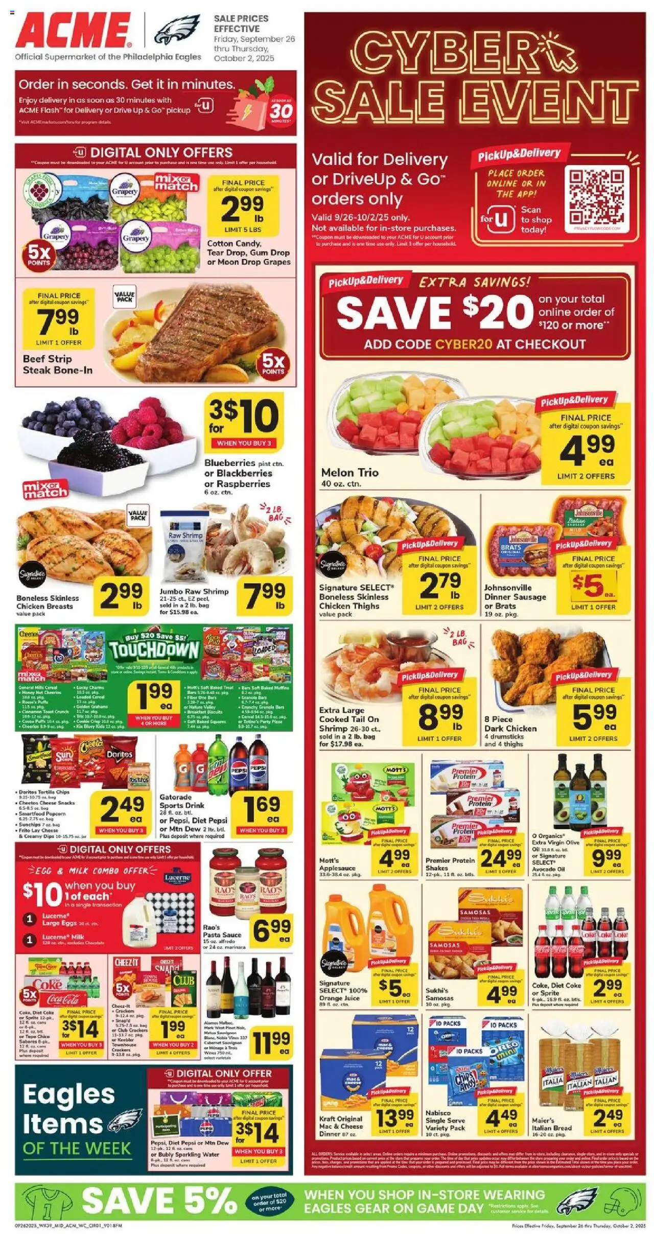 Acme Weekly Ad - PA from 09/26/2025 - Circular, Flyer - Page number 1