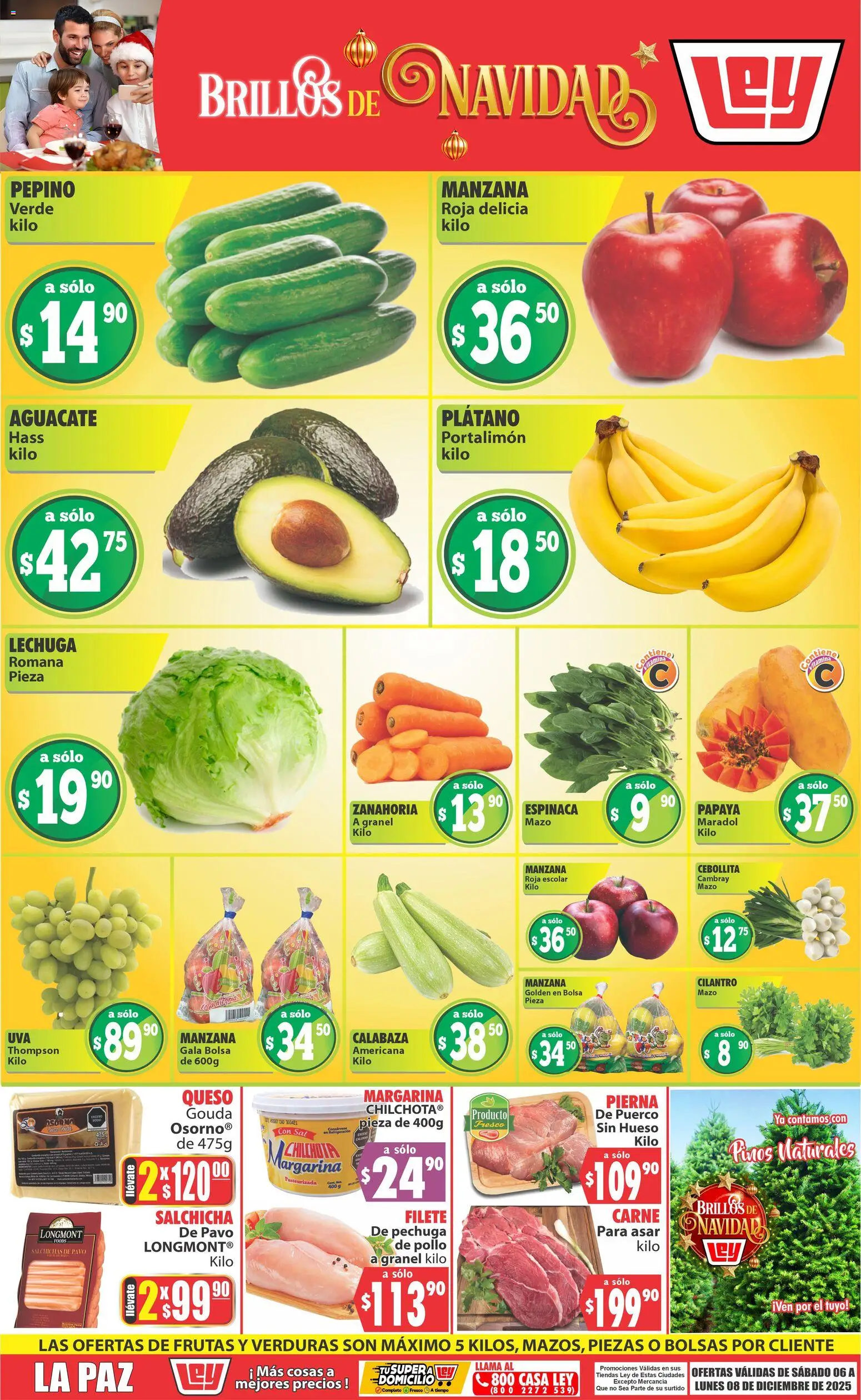 Vista previa las ofertas de la tienda Casa Ley - Folleto Las ofertas de frutas y verduras desde el 06/12/2025 