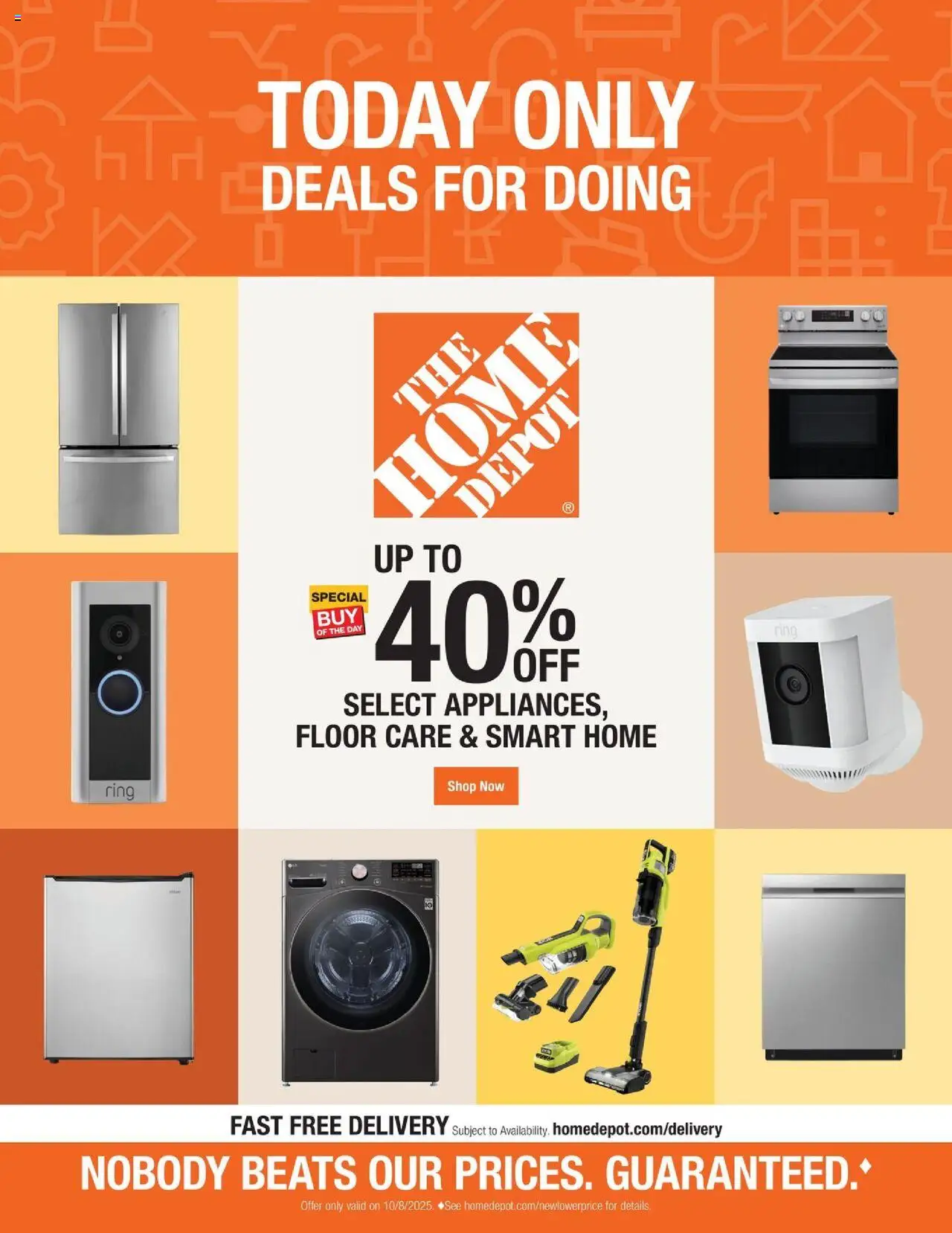 Home Depot Ad from 10/08/2025 - Flyer - Page number 1 - Ring