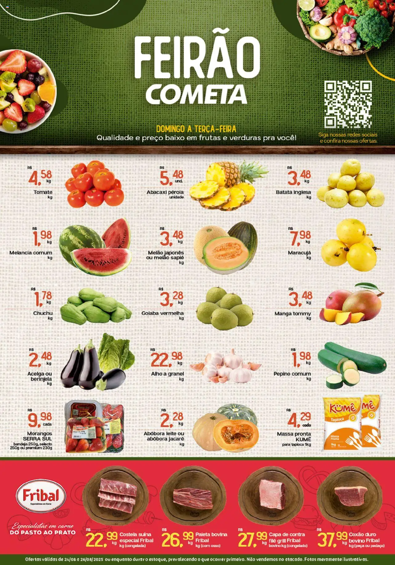 Cometa Supermercados folheto "Ofertas Feirão" válido a partir de 24/08/2025 - número de página 1