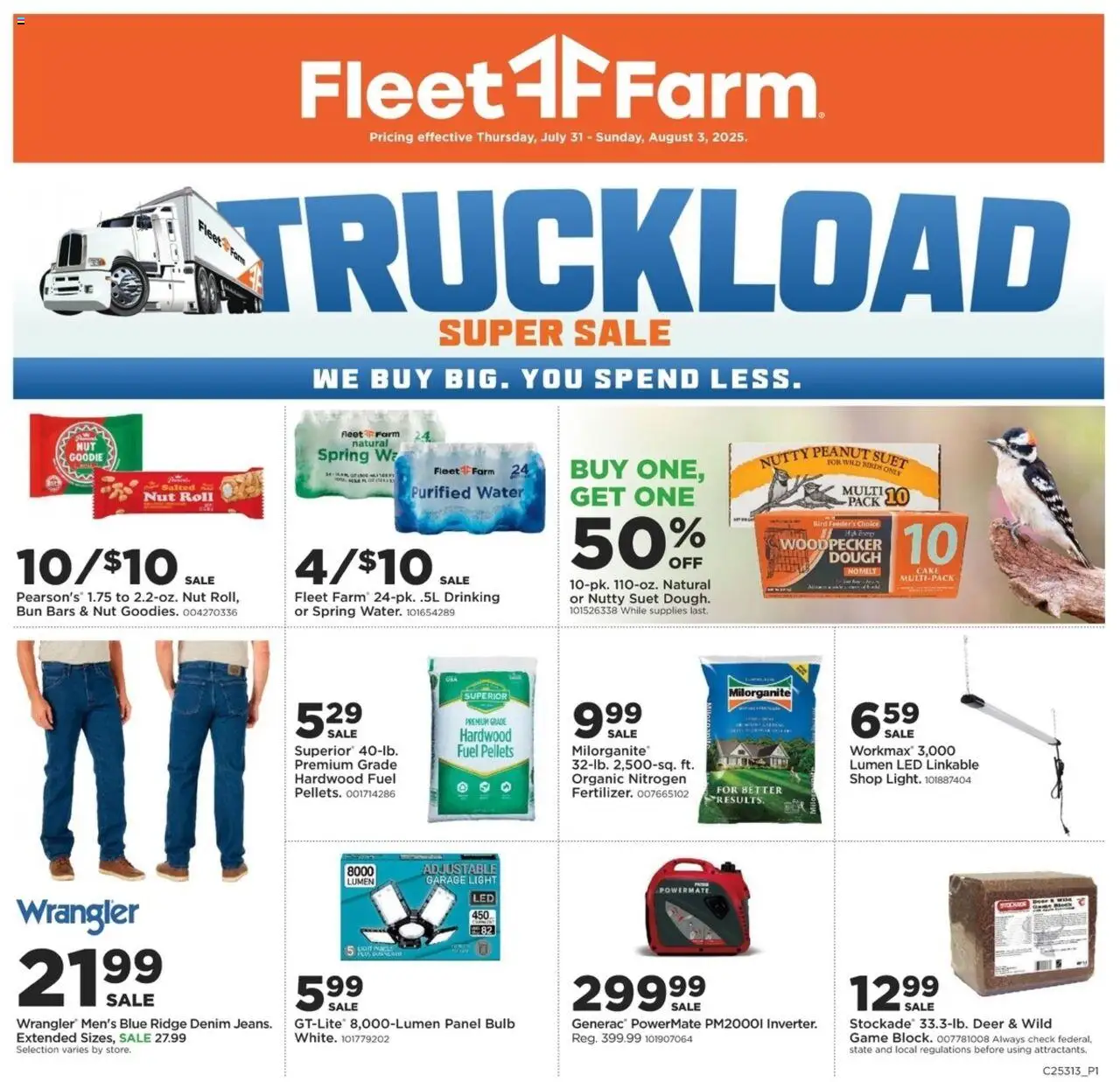 Mills Fleet Farm Weekly Ad from 07/31/2025 - Flyer - Page number 1