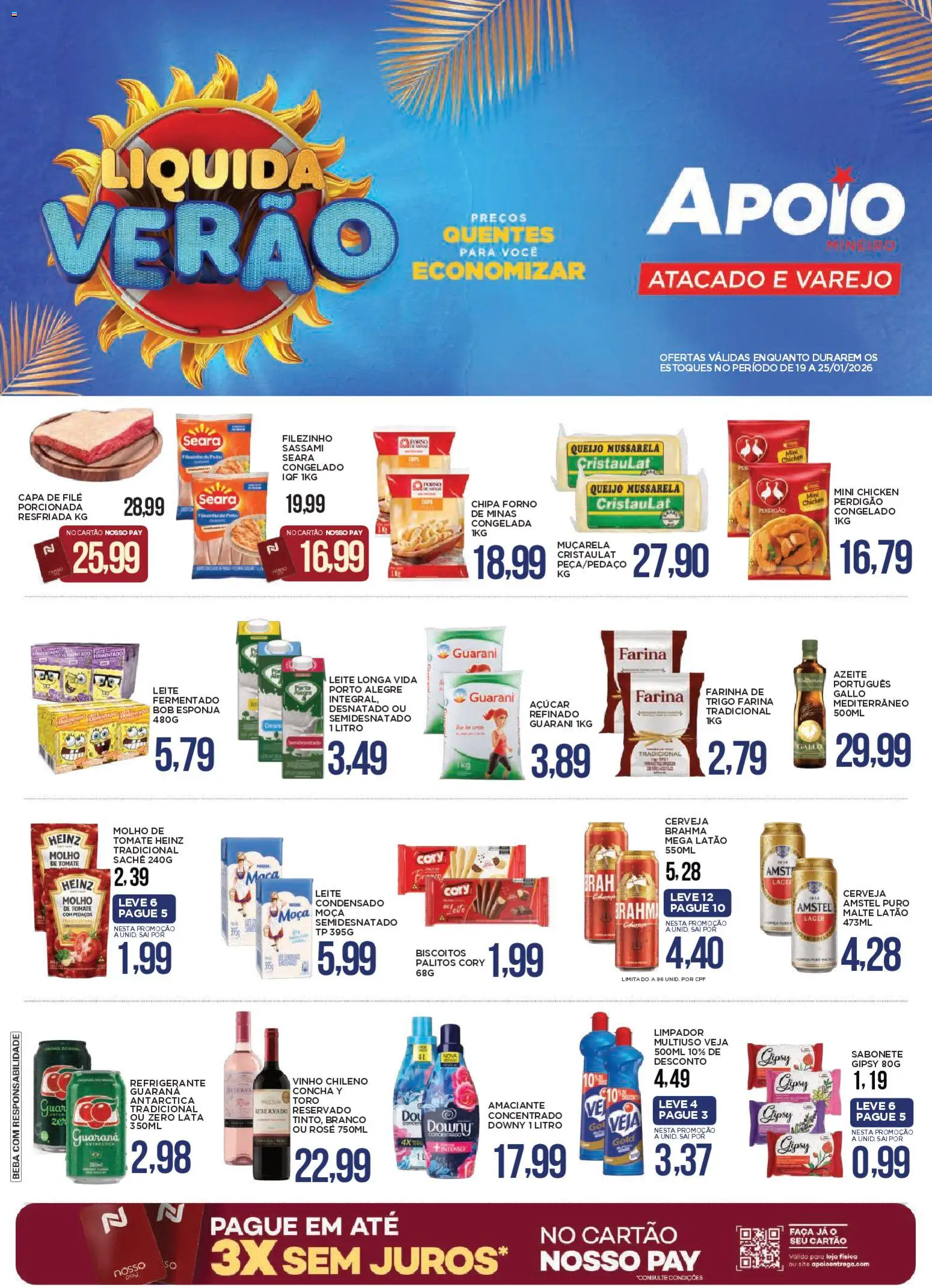 Pré-Visualização do folheto "Ofertas da semana" da loja Apoio Mineiro válido a partir de 19/01/2026