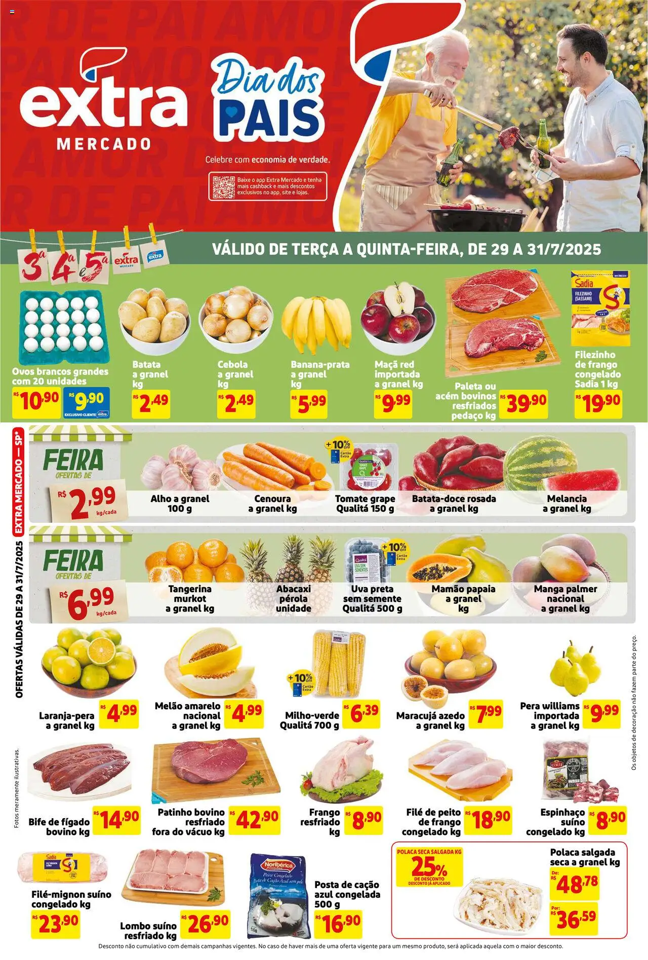 Extra folheto "Ofertas de Mercado Terça e Quinta" válido a partir de 29/07/2025 - número de página 1