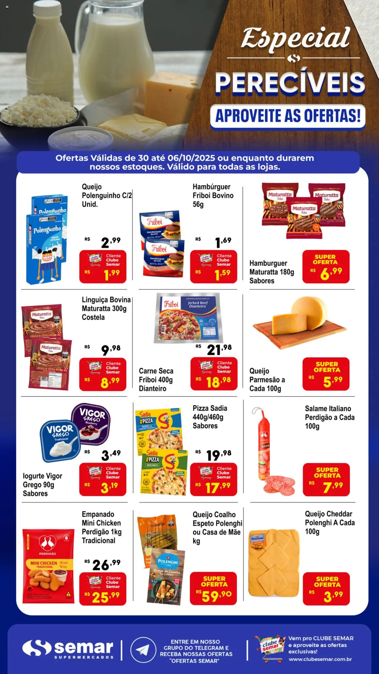 Semar Supermercado folheto "Ofertas Especial Perecíveis" válido a partir de 30/09/2025 - número de página 1