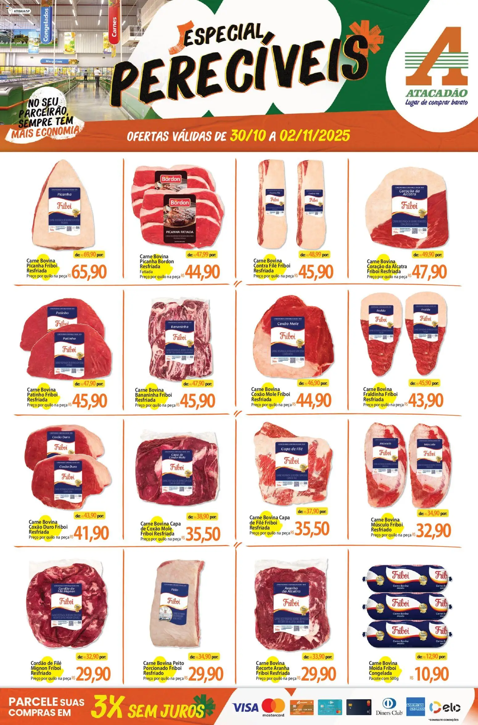 Pré-Visualização do folheto "Ofertas - SP" da loja Atacadão válido a partir de 30/10/2025