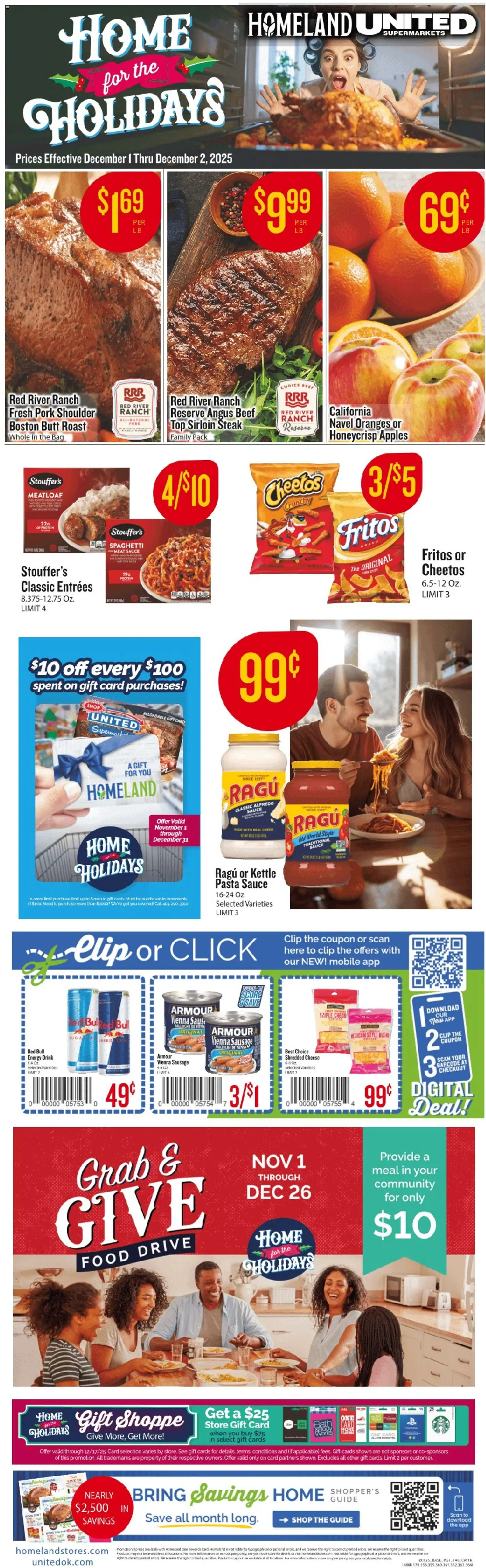 Ad Preview of Homeland Weekly Ad from 12/01/2025