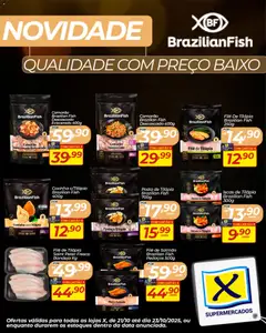 Pré-Visualização do folheto "Ofertas BrazilianFish" da loja X Supermercados válido a partir de 21/10/2025