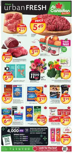 Preview of leaflet Weekly Flyer - Urban Fresh from shop Sobeys is valid from Aug 07, 2025