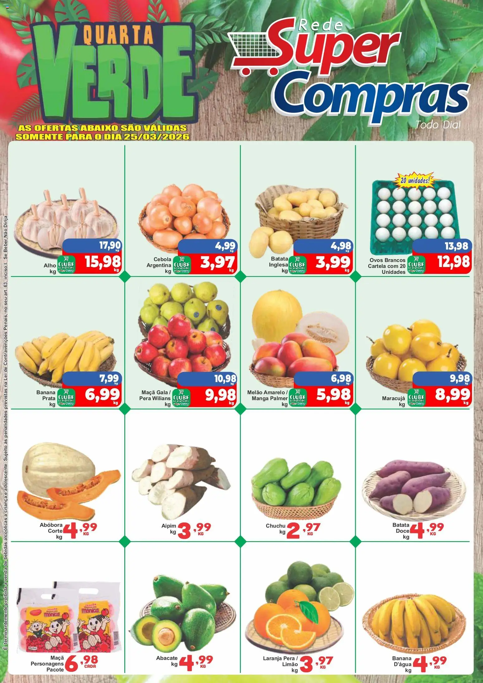 Pré-Visualização do folheto "Rede Super Compras ofertas do Dia" da loja Rede Super Compras válido a partir de 25/03/2026