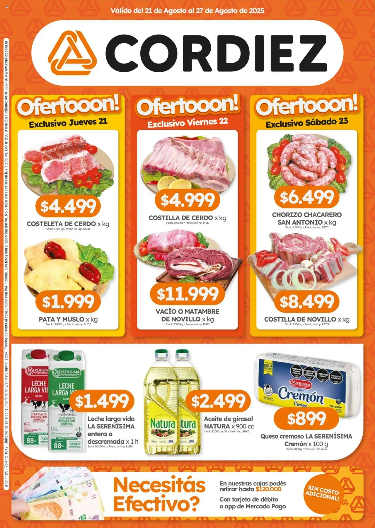 Cordiez Ofertas del 31/07/2025 >> Catálogo - Queso, Aceite, Leche, Cerdo, Revista, Chorizo, Aceite de girasol