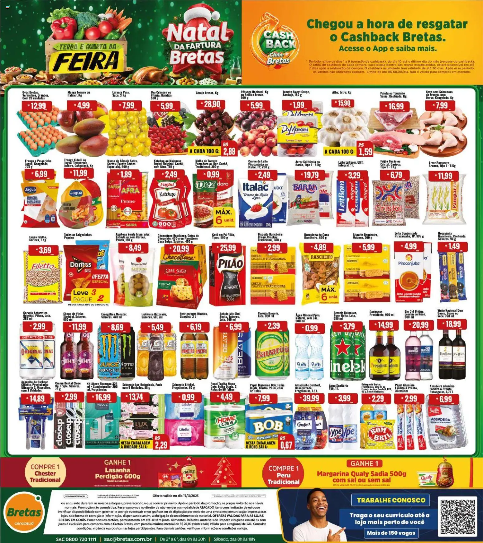 Pré-Visualização do folheto "Ofertas do Dia" da loja Bretas válido a partir de 17/12/2025