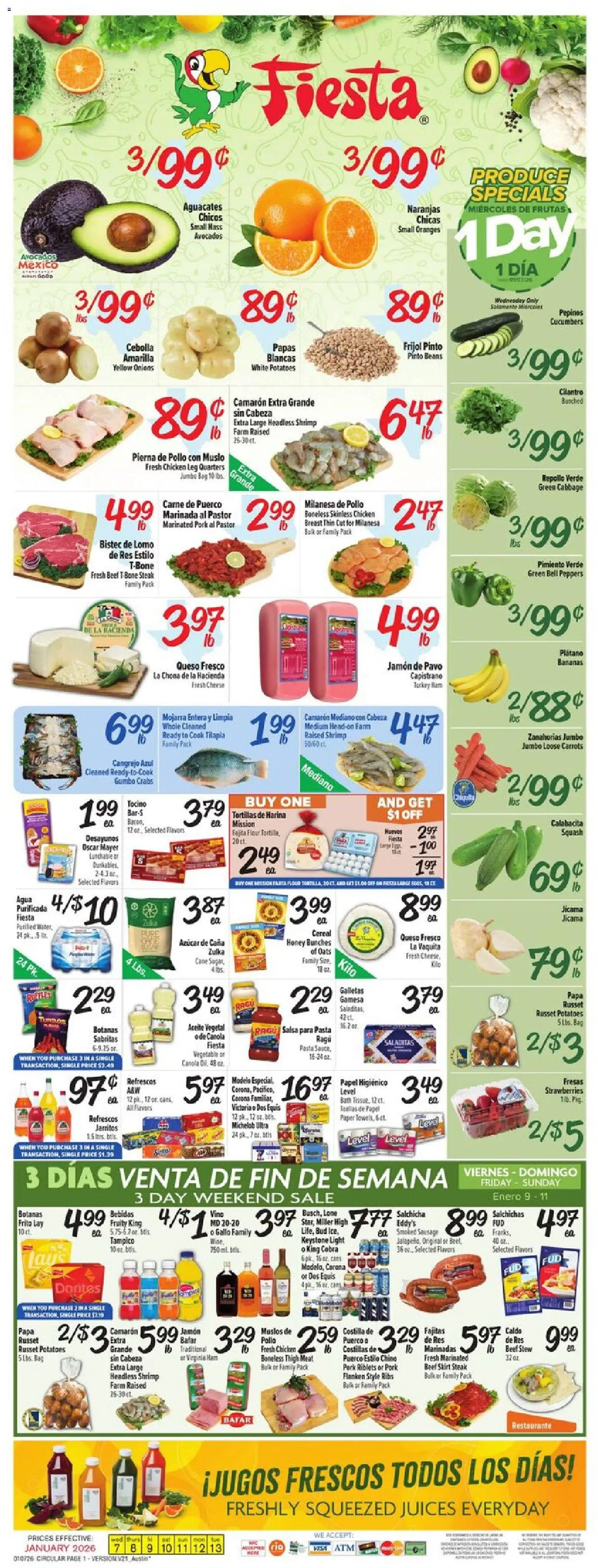 Ad Preview of Fiesta Mart Weekly Ad from 01/07/2026