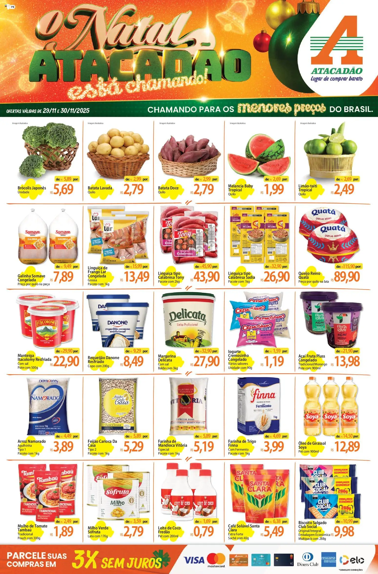 Pré-Visualização do folheto "Ofertas - PB" da loja Atacadão válido a partir de 29/11/2025