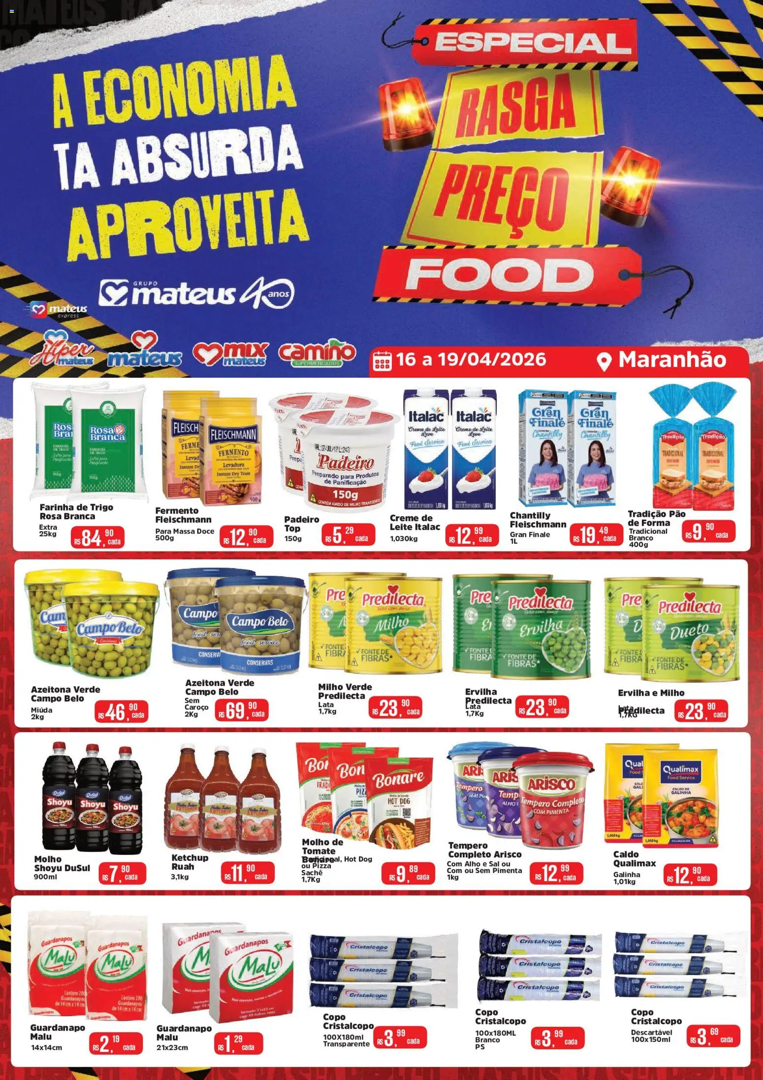 Pré-Visualização do folheto "Mateus ofertas Rasga Preço do Food" da loja Mateus válido a partir de 16/04/2026