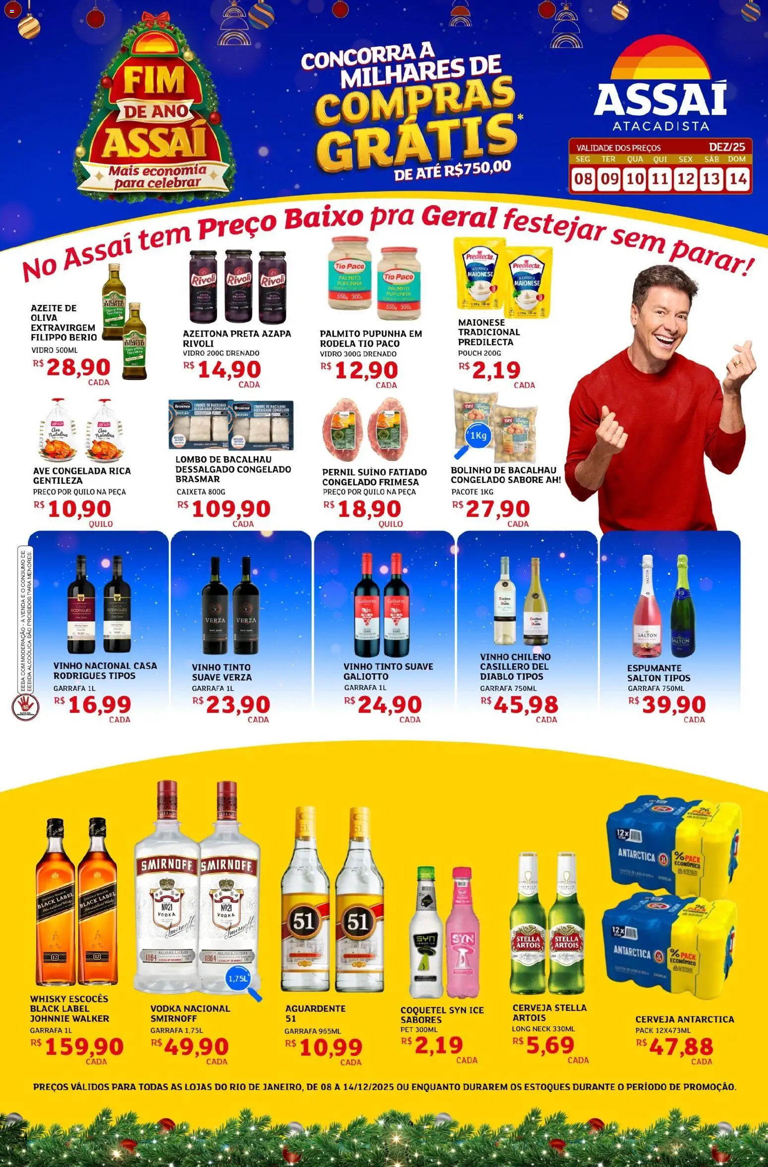 Pré-Visualização do folheto "Encarte - RJ" da loja Assaí Atacadista válido a partir de 08/12/2025