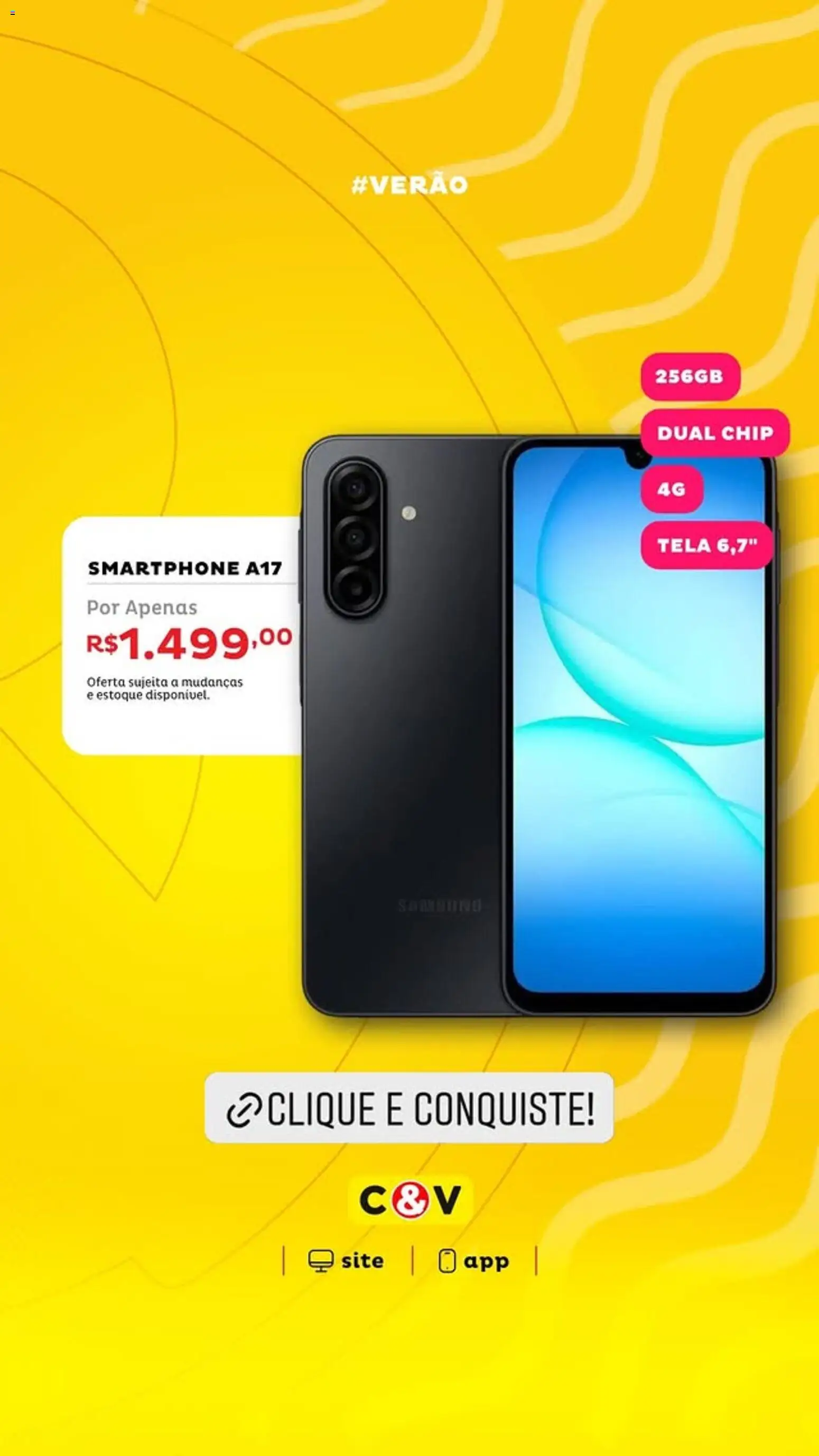 Pré-Visualização do folheto "Promoções" da loja Casa e Video válido a partir de 03/02/2026 - Smartphone, Tela