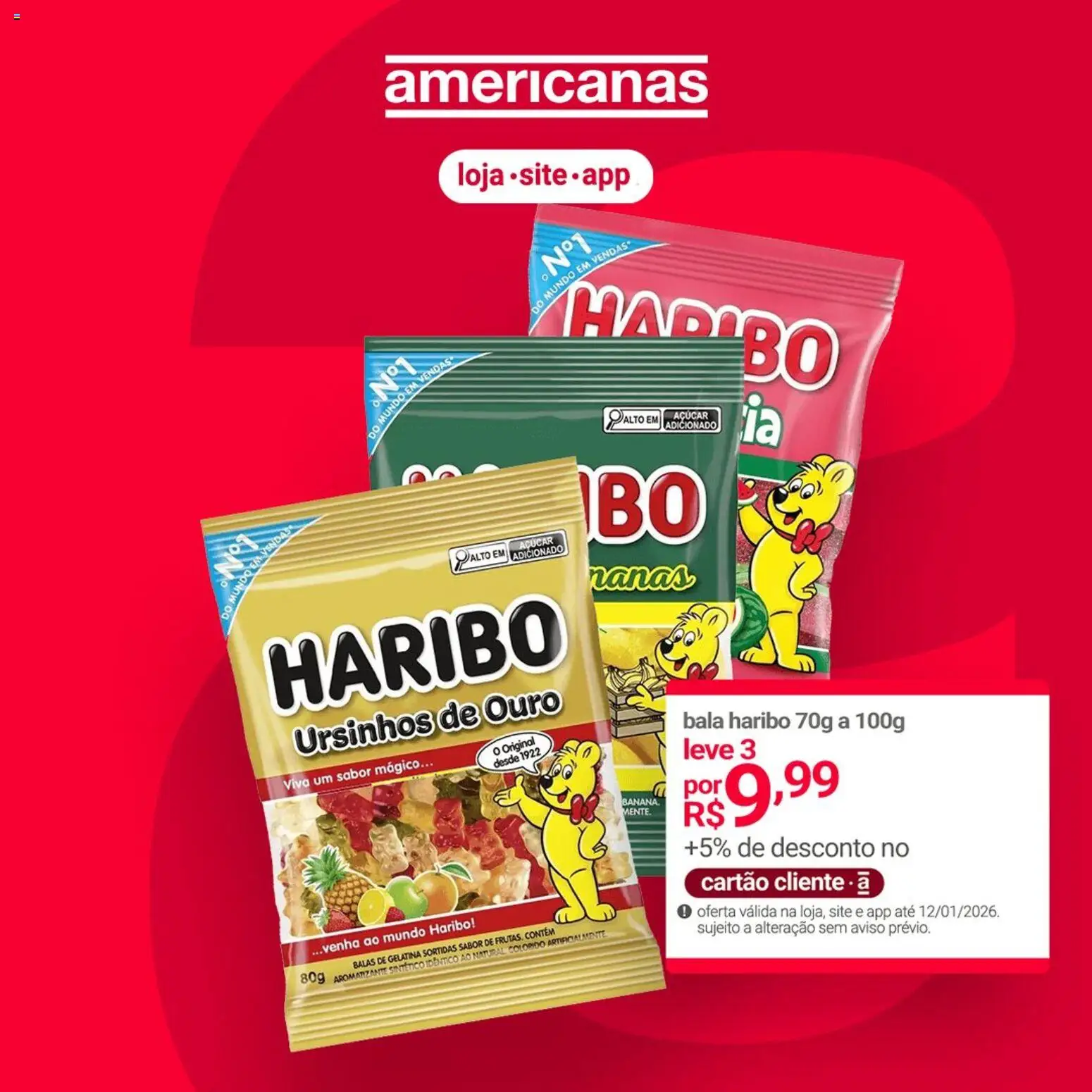 Pré-Visualização do folheto "Ofertas atuais" da loja Lojas Americanas válido a partir de 12/01/2026