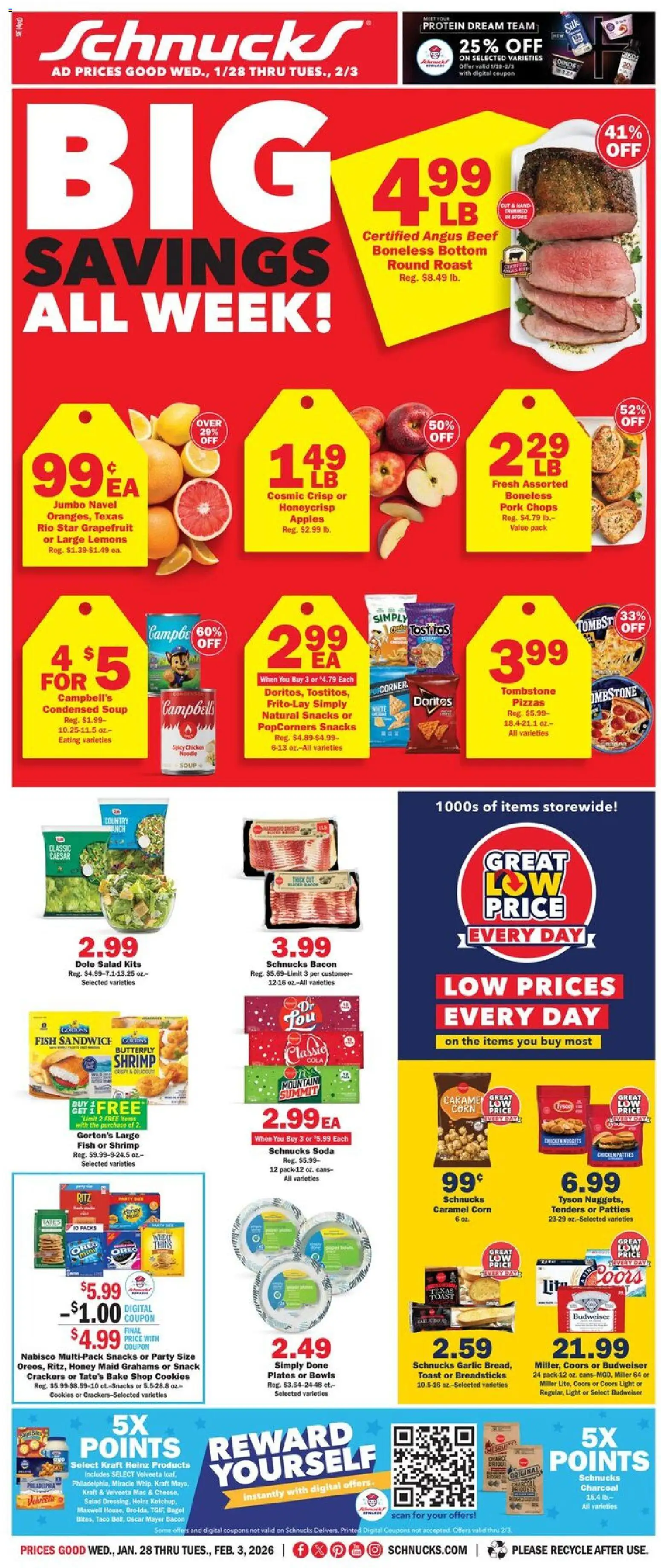 Ad Preview of Schnucks Weekly Print Ad - IN from 01/28/2026
