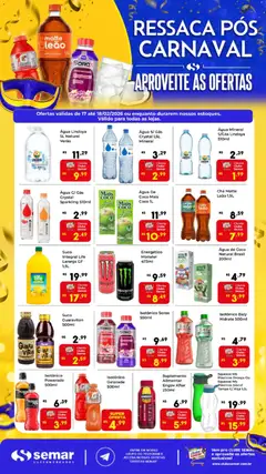 Pré-Visualização do folheto "Ofertas Ressaca Carnaval" da loja Semar Supermercado válido a partir de 17/02/2026