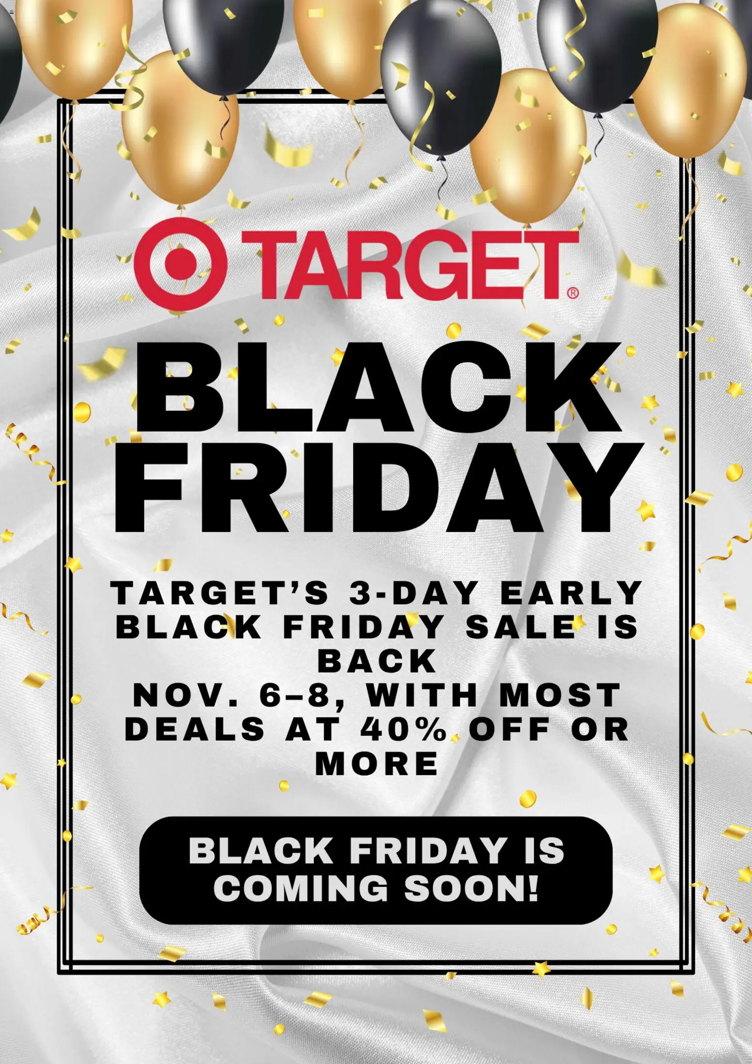 Vista previa las ofertas de la tienda Target - Black Friday aviso desde el 31/10/2025 