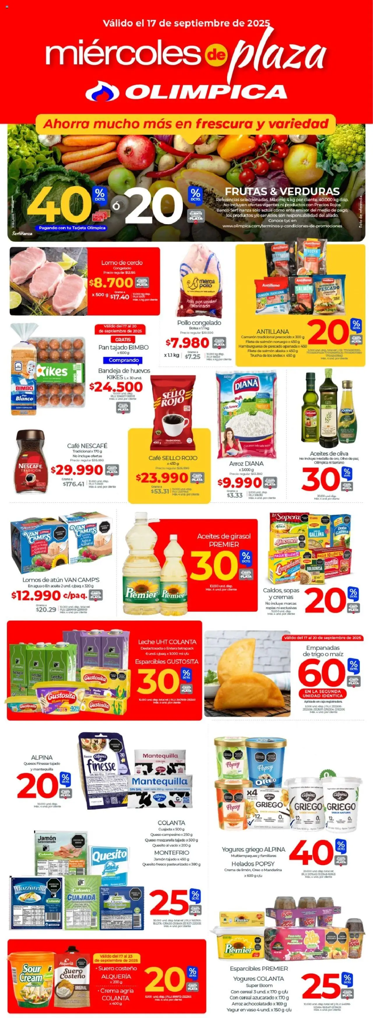 Olímpica Catálogo: 17/09/2025 - 18/09/2025 > Últimas Ofertas pagina numero 1