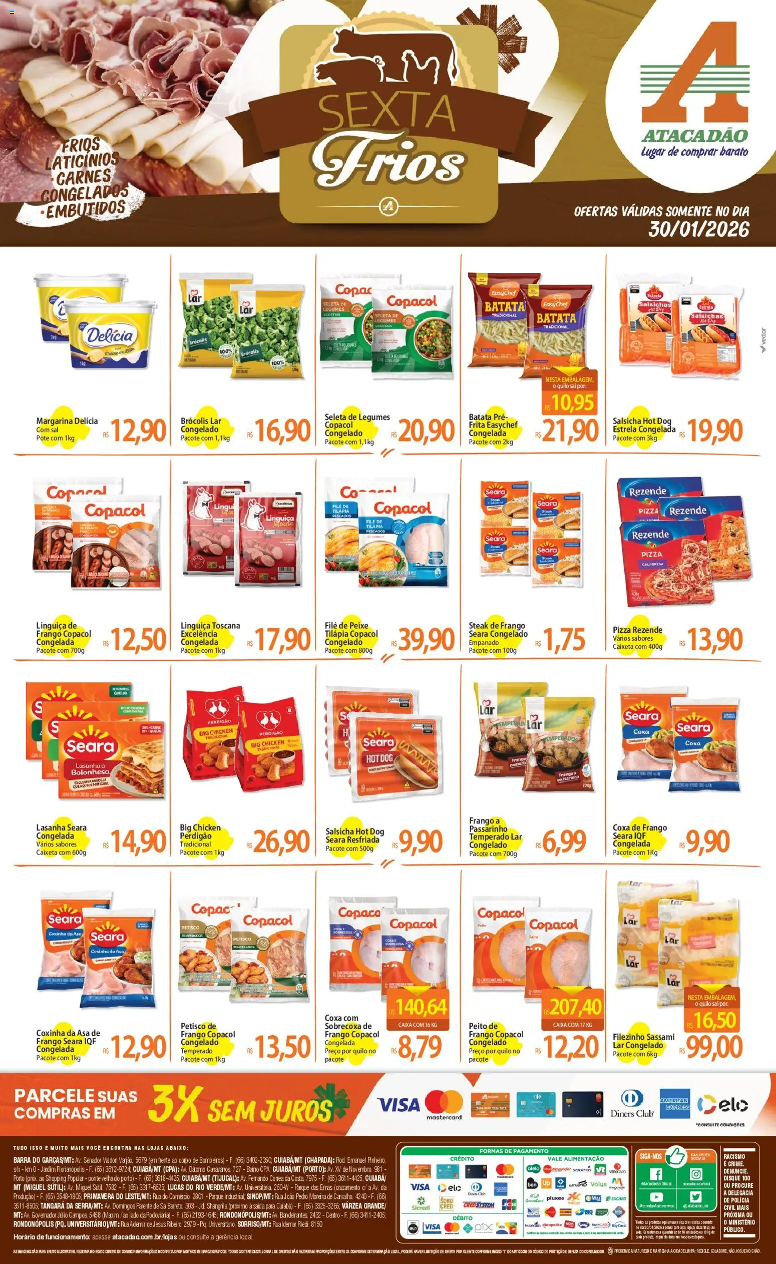 Pré-Visualização do folheto "Ofertas - MT" da loja Atacadão válido a partir de 30/01/2026