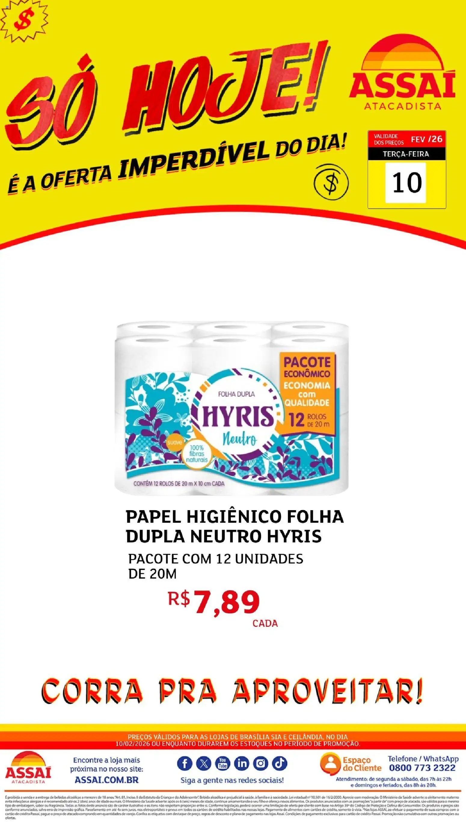 Pré-Visualização do folheto "Encarte - DF" da loja Assaí Atacadista válido a partir de 10/02/2026