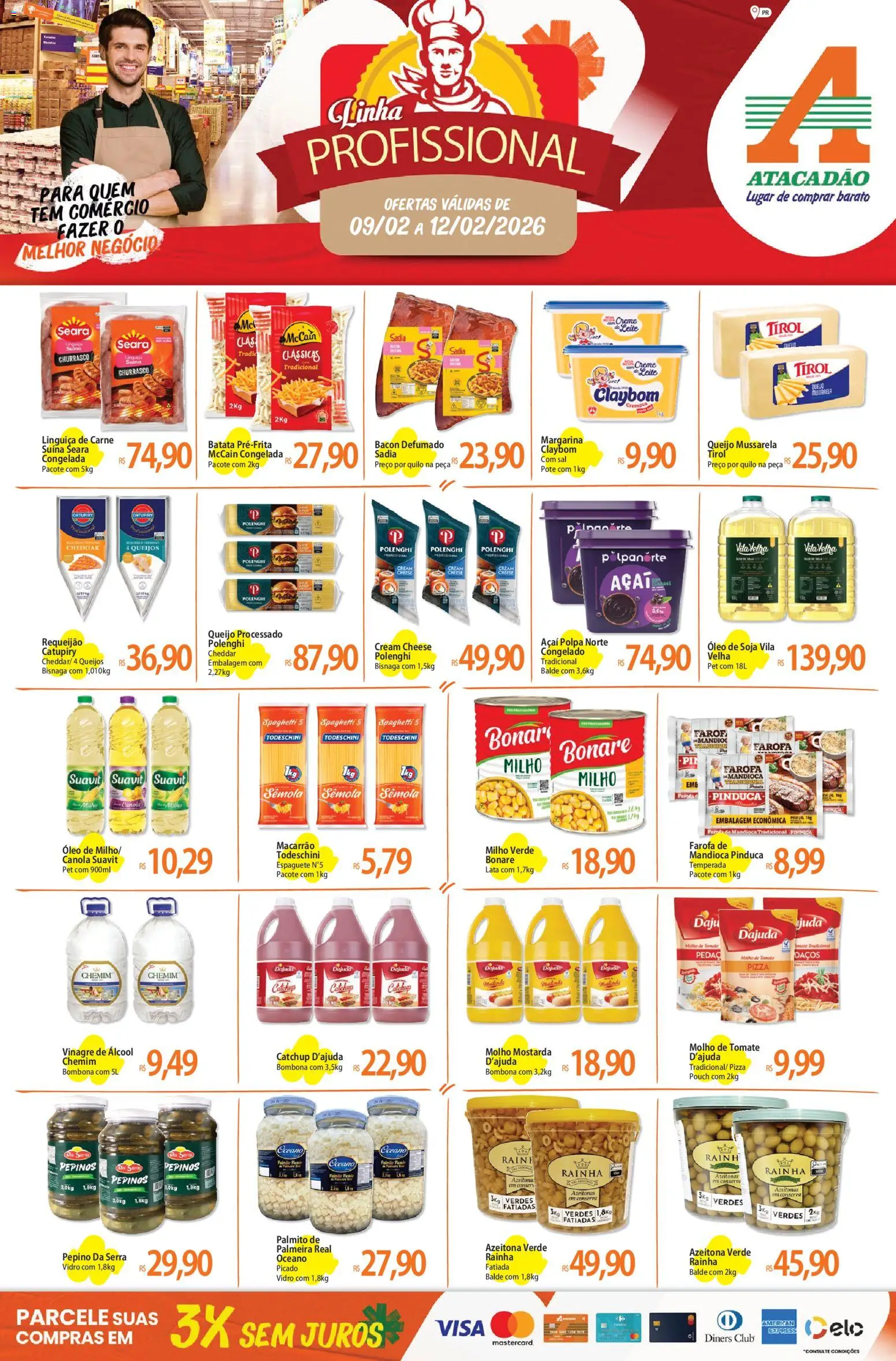 Pré-Visualização do folheto "Ofertas - PR" da loja Atacadão válido a partir de 09/02/2026