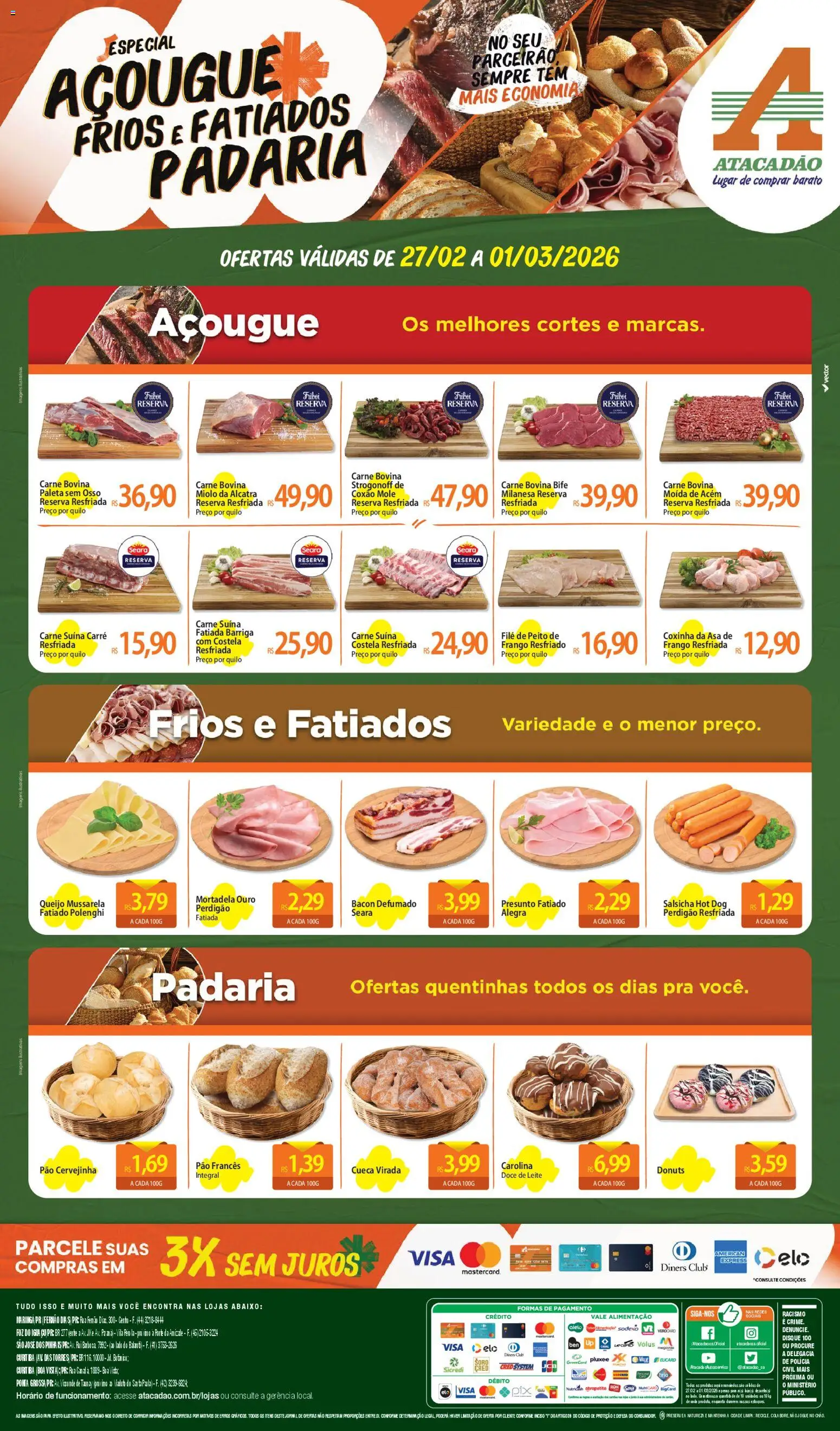 Pré-Visualização do folheto "Ofertas - PR" da loja Atacadão válido a partir de 27/02/2026