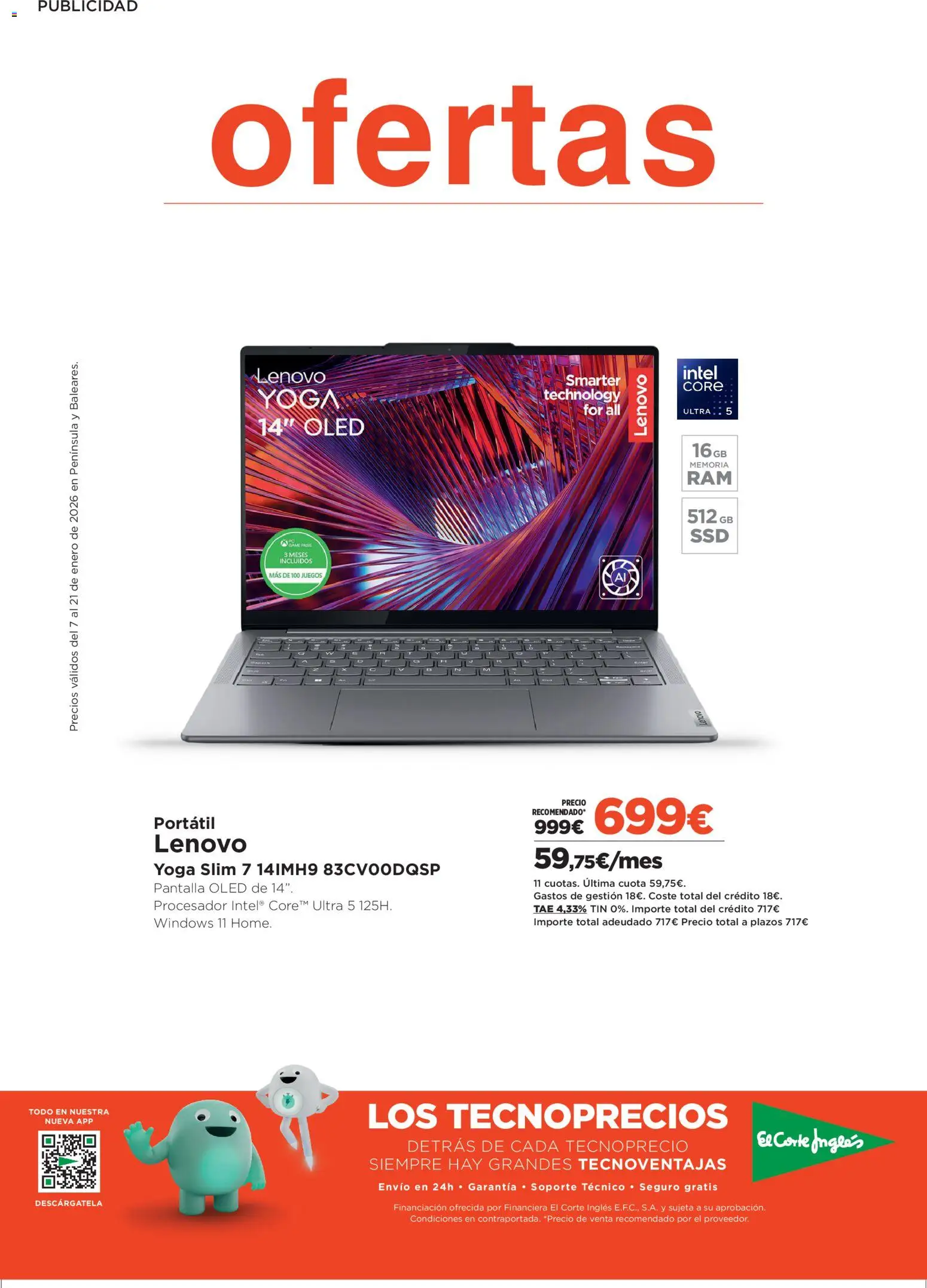 Vista previa las ofertas de la tienda El Corte Inglés - Catálogo Ofertas desde el 07/01/2026 