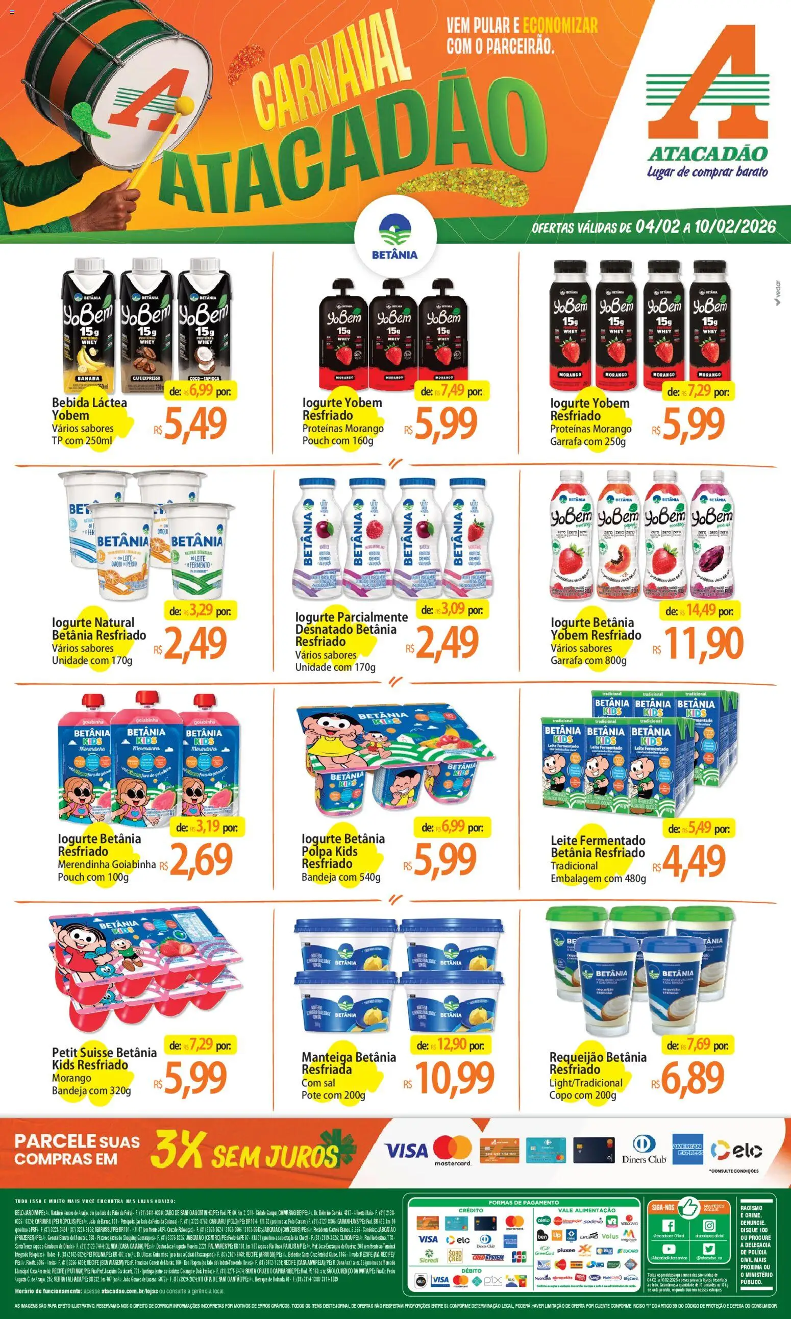 Pré-Visualização do folheto "Ofertas - PE" da loja Atacadão válido a partir de 04/02/2026