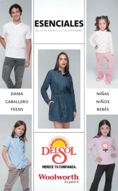 Vista previa las ofertas de la tienda Del Sol y Woolworth - Catálogo Esenciales desde el 21/08/2025 