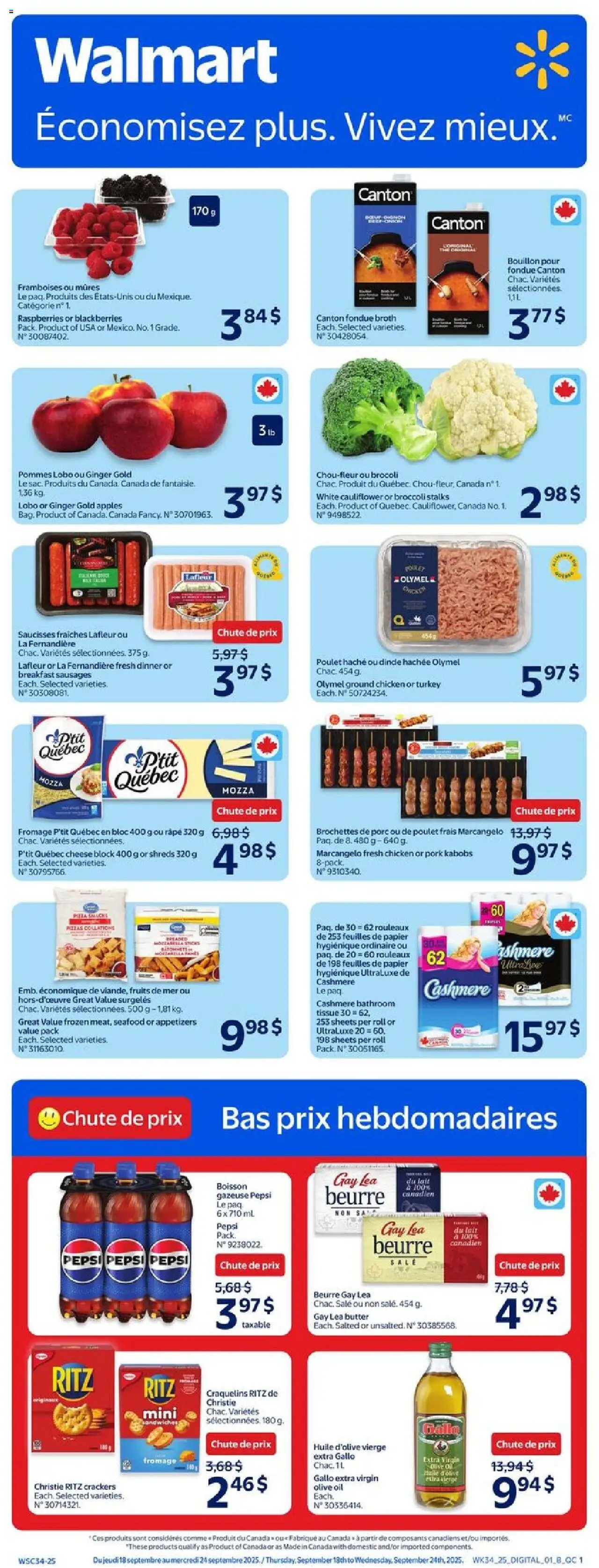 Walmart flyer valid from Sep 18, 2025 - page number 1