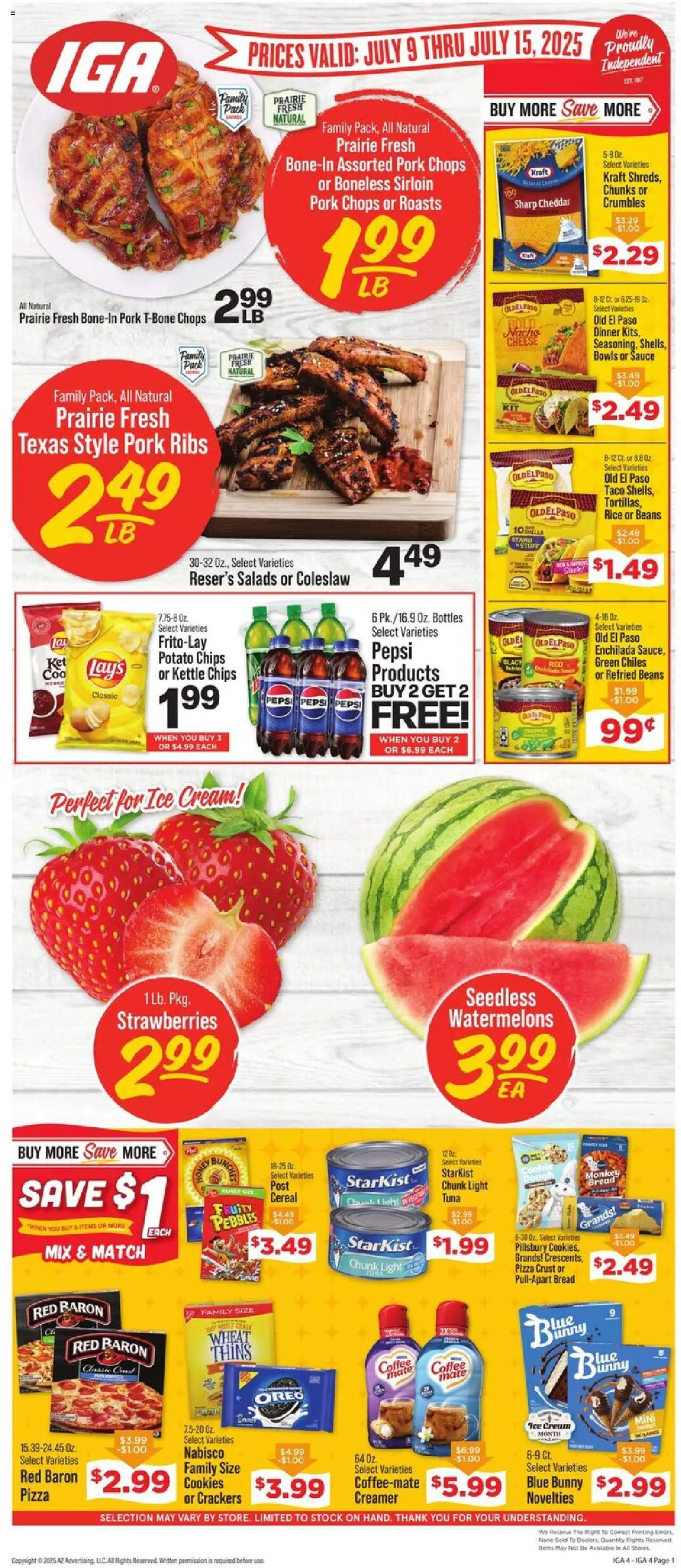 IGA Weekly Ad from 07/09/2025 - Flyer - Page number 1