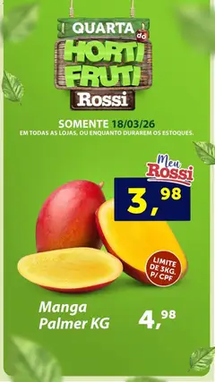 Pré-Visualização do folheto "Rossi Supermercados - Ofertas da semana" da loja Rossi Supermercados válido a partir de 18/03/2026