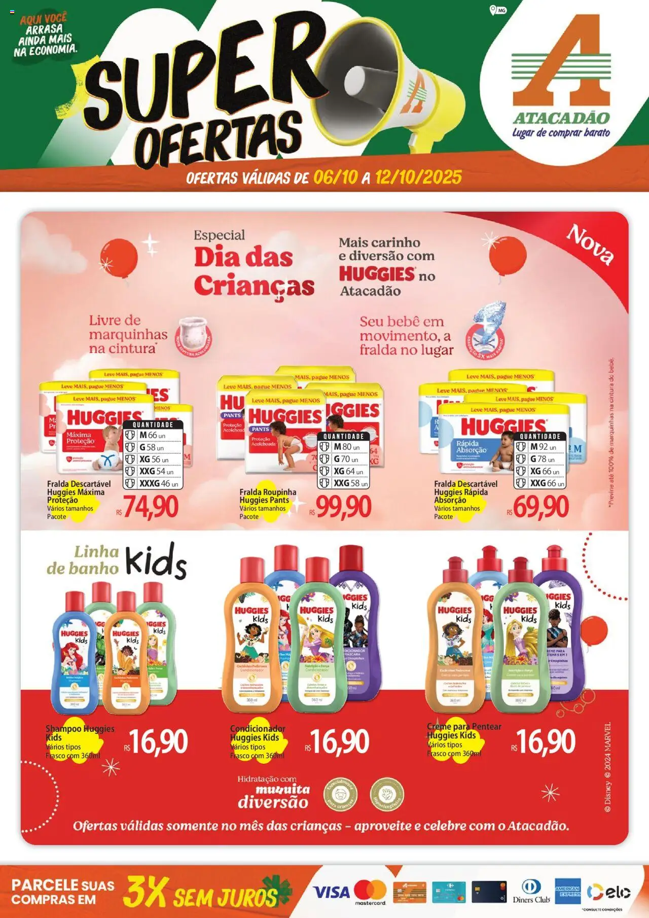 Pré-Visualização do folheto "Ofertas - MG" da loja Atacadão válido a partir de 06/10/2025 - Shampoo, Creme, Condicionador, Creme para pentear