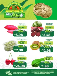 Pré-Visualização do folheto "Ofertas Hortifruti" da loja Mart Minas válido a partir de 17/12/2025