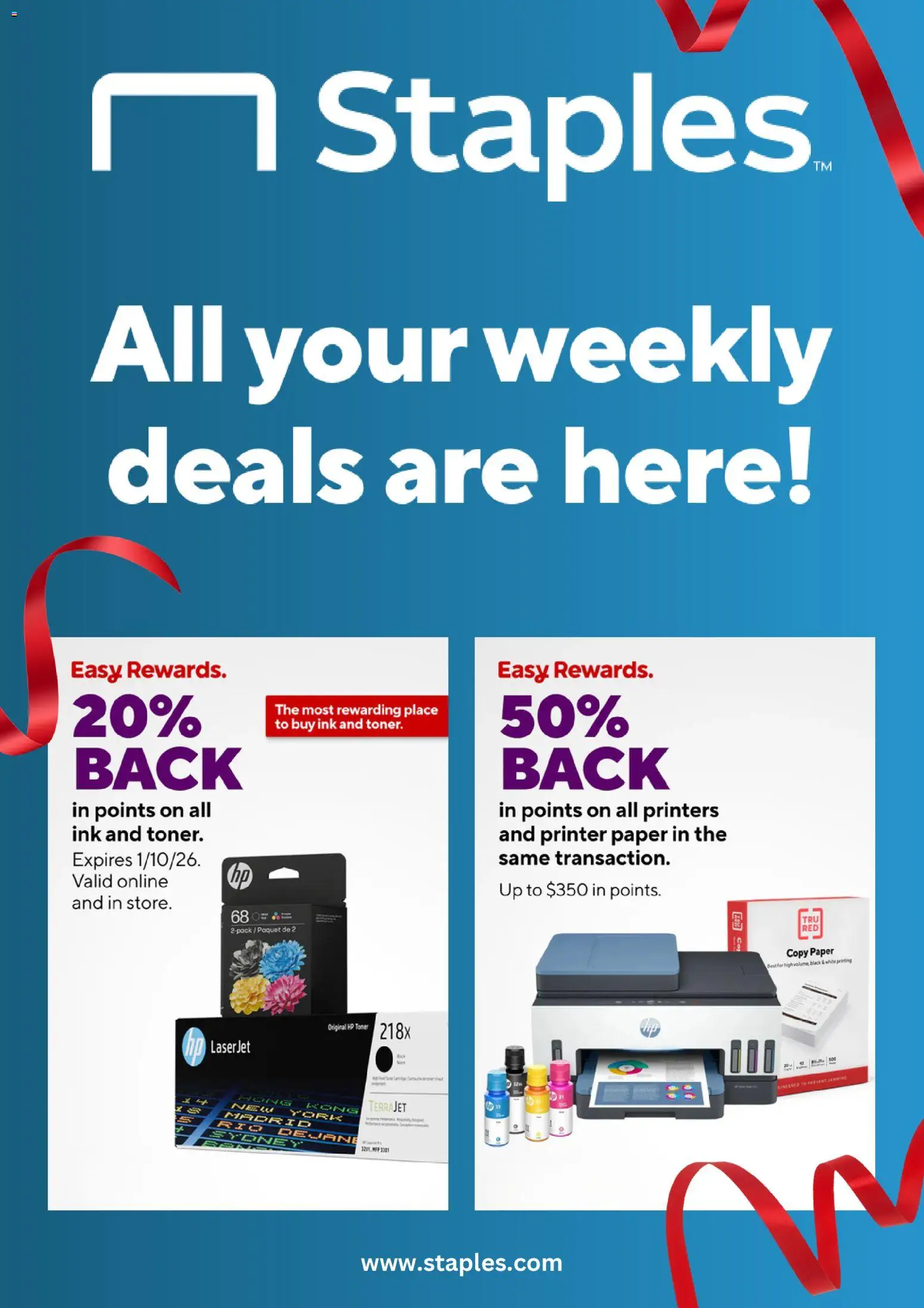 Ad Preview of Staples Weekly Ad from 01/04/2026
