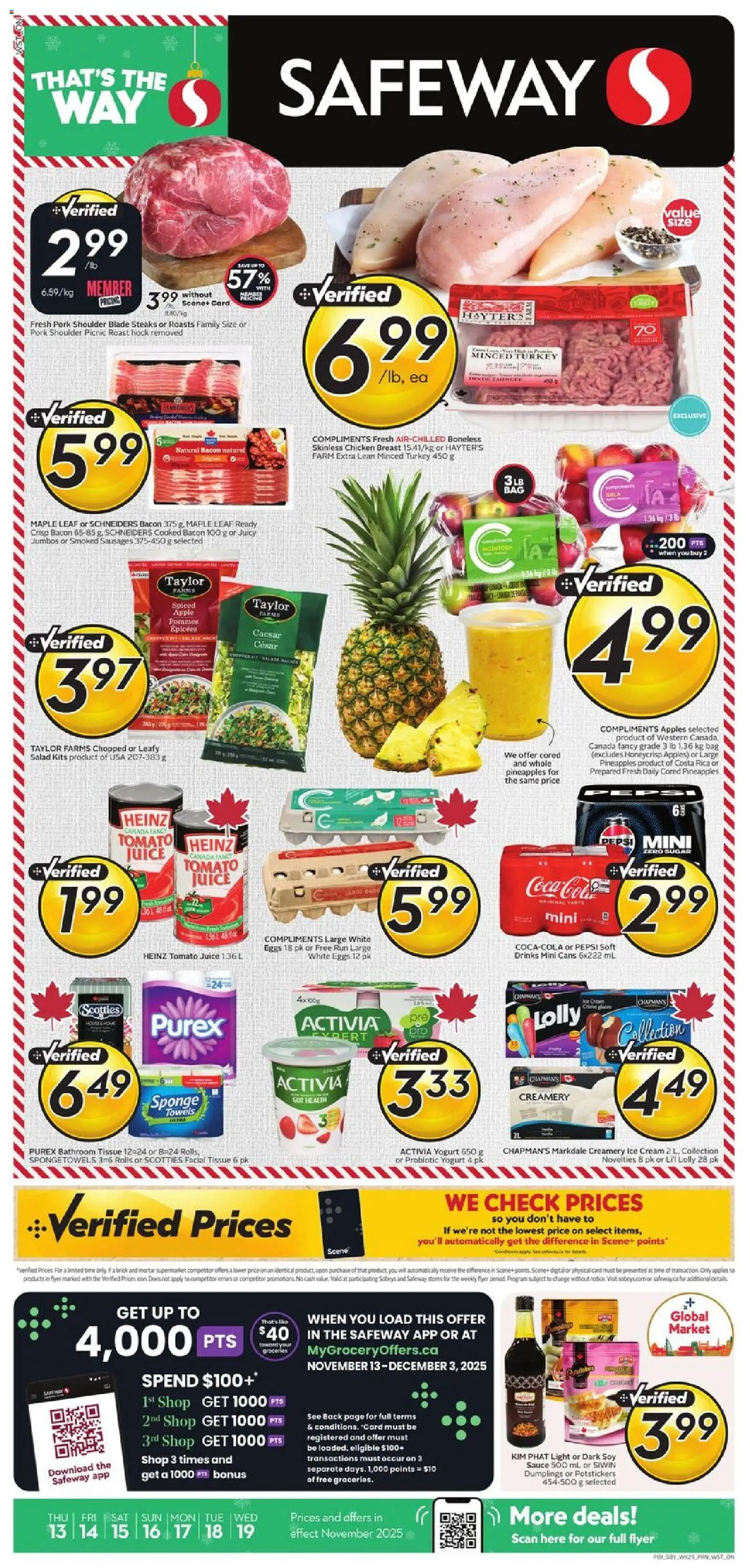 Preview of leaflet Weekly flyer / circulaire from shop Safeway is valid from Nov 13, 2025