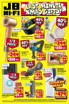 Preview of catalogue Last Minute Xmas Gifts from shop JB Hi-Fi valid 18/12/2025