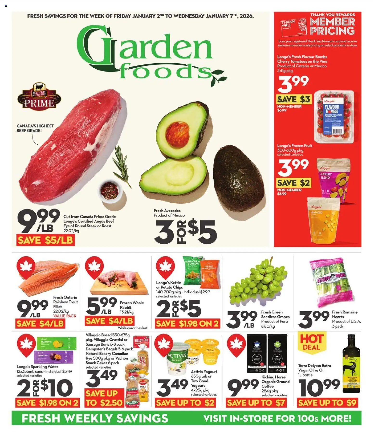 Preview of leaflet Garden Foods from shop Longo's is valid from Jan 02, 2026