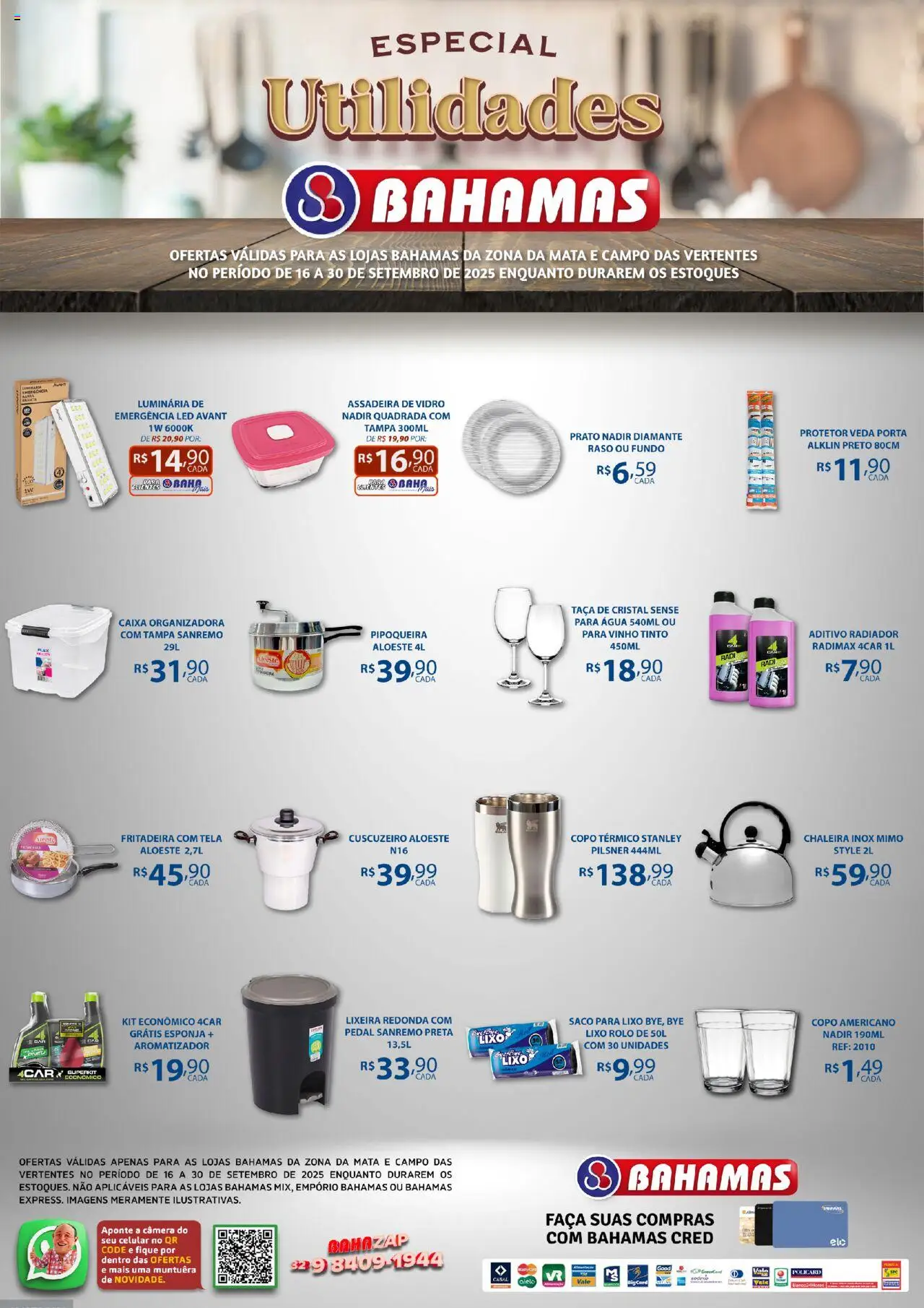 Bahamas Supermercados folheto "Ofertas Especial Utilidades" válido a partir de 16/09/2025 - número de página 1